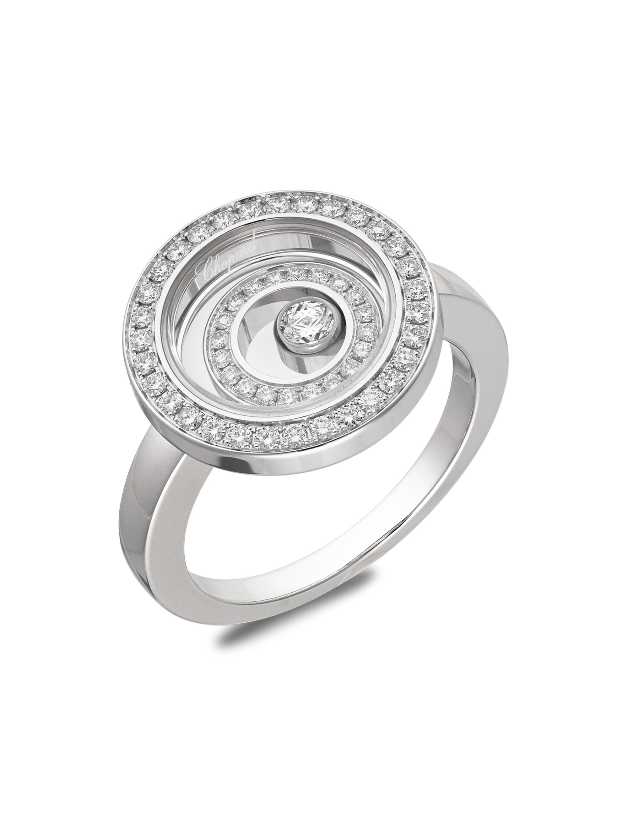 Chopard Women's Happy Spirit 18K White Gold & Diamond Ring - White Gold