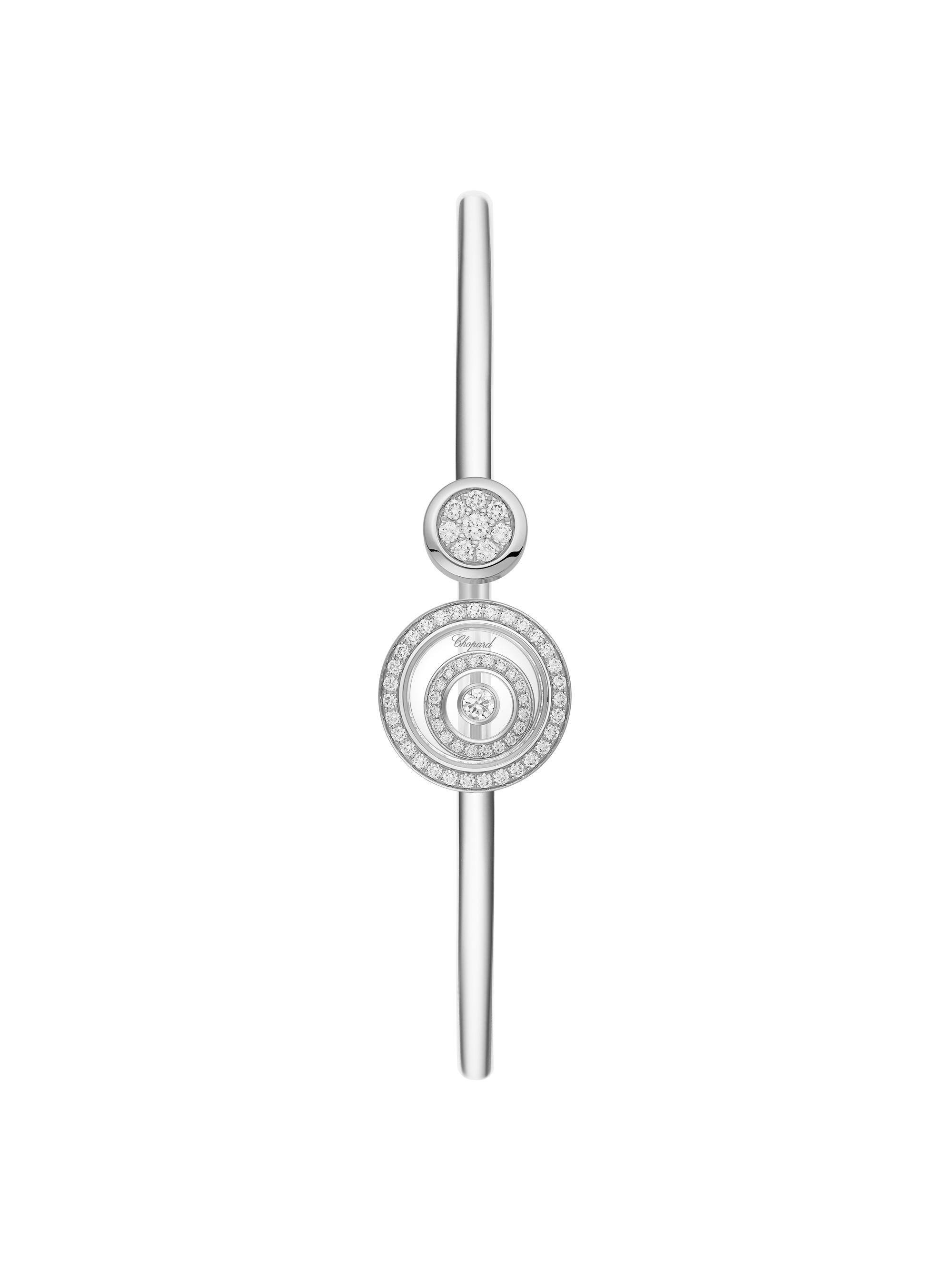 Chopard Women's Happy Spirit 18K White Gold & Diamond Bangle - White Gold
