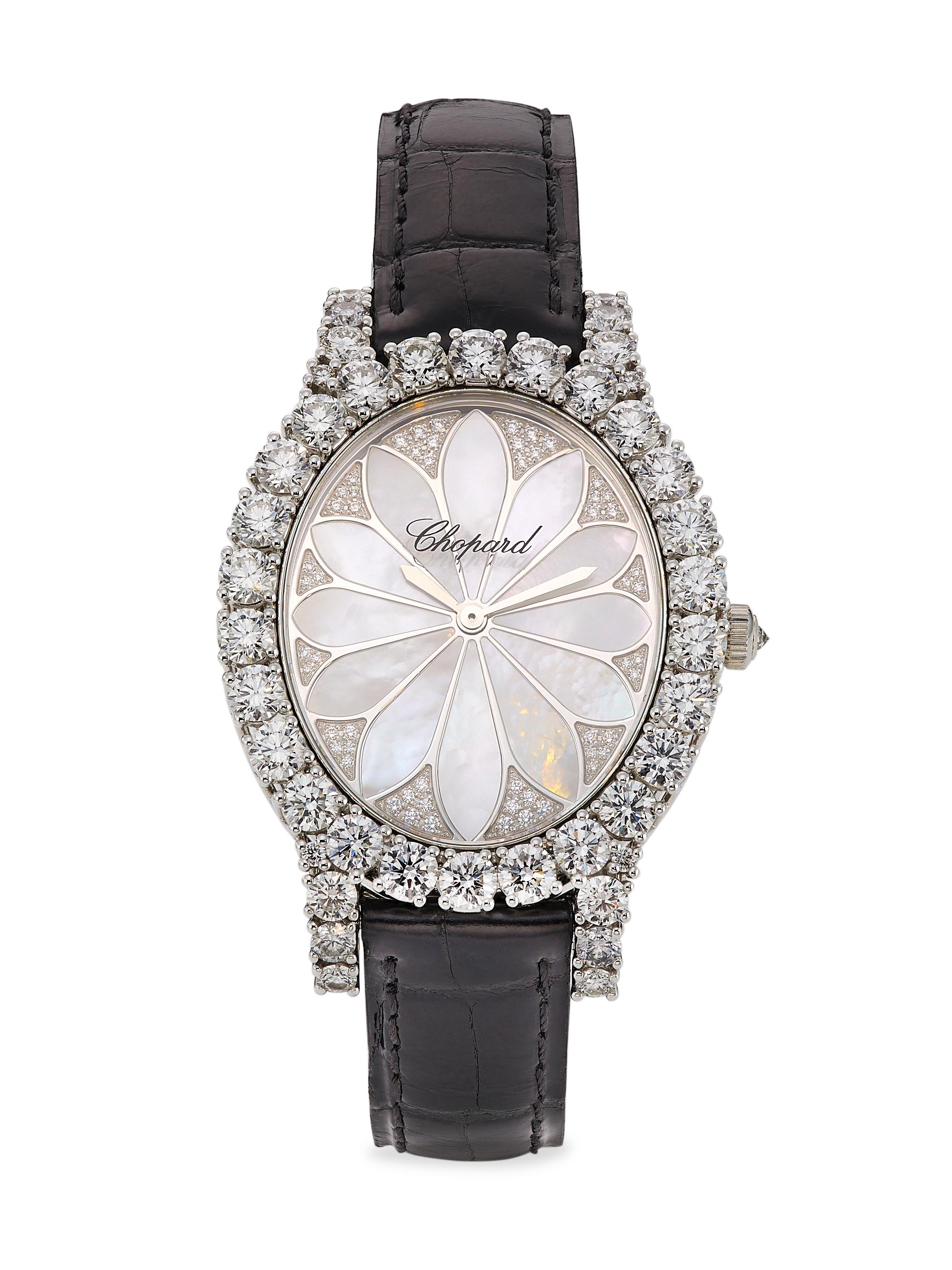 Chopard Women's L'Heure Du Diamant Diamond & Mother-Of-Pearl Watch - White Gold