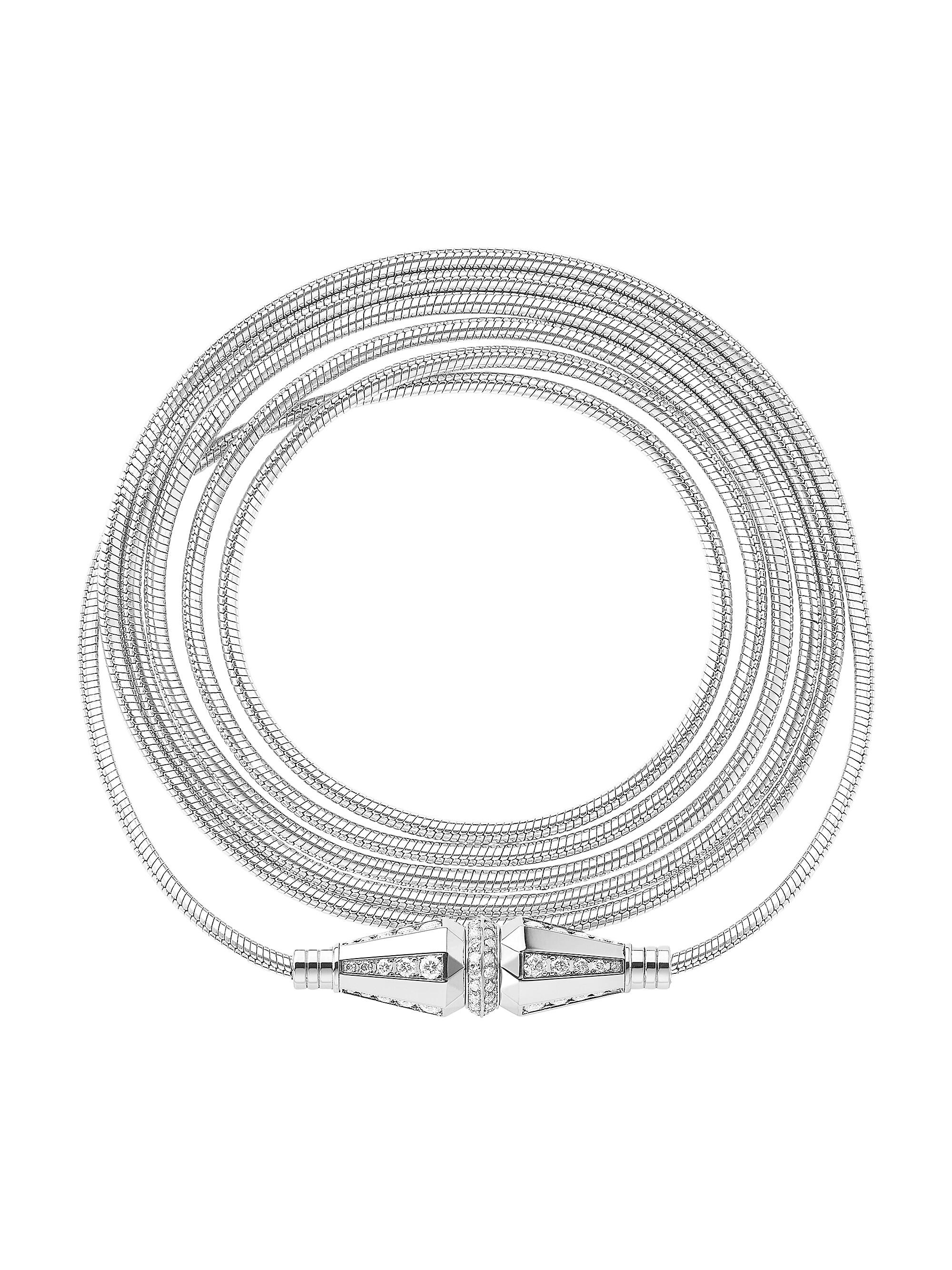 Boucheron Women's Jack de  18K White Gold & Diamond Long Cable Necklace - Diamond White Gold