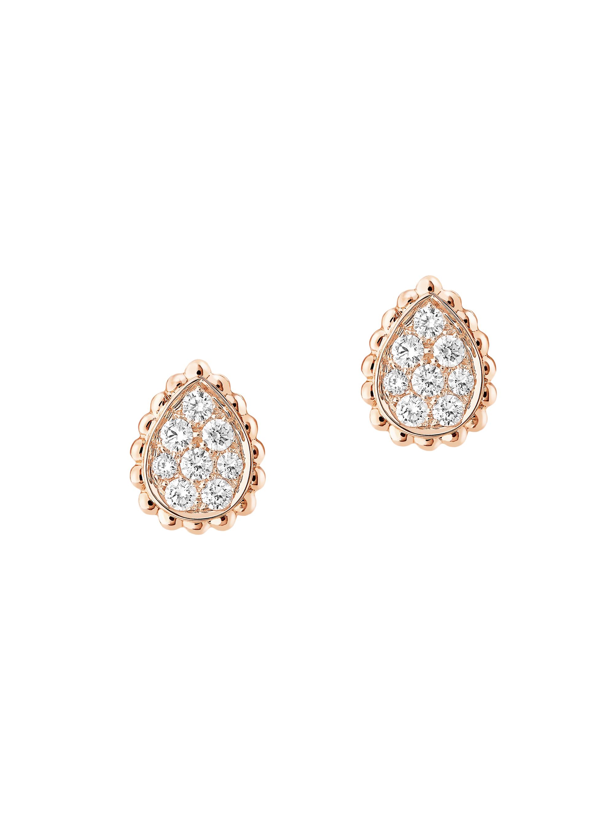Boucheron Women's Serpent Bohème 18K Rose Gold & 0.25 TCW Diamond Stud Earrings - Pink Gold