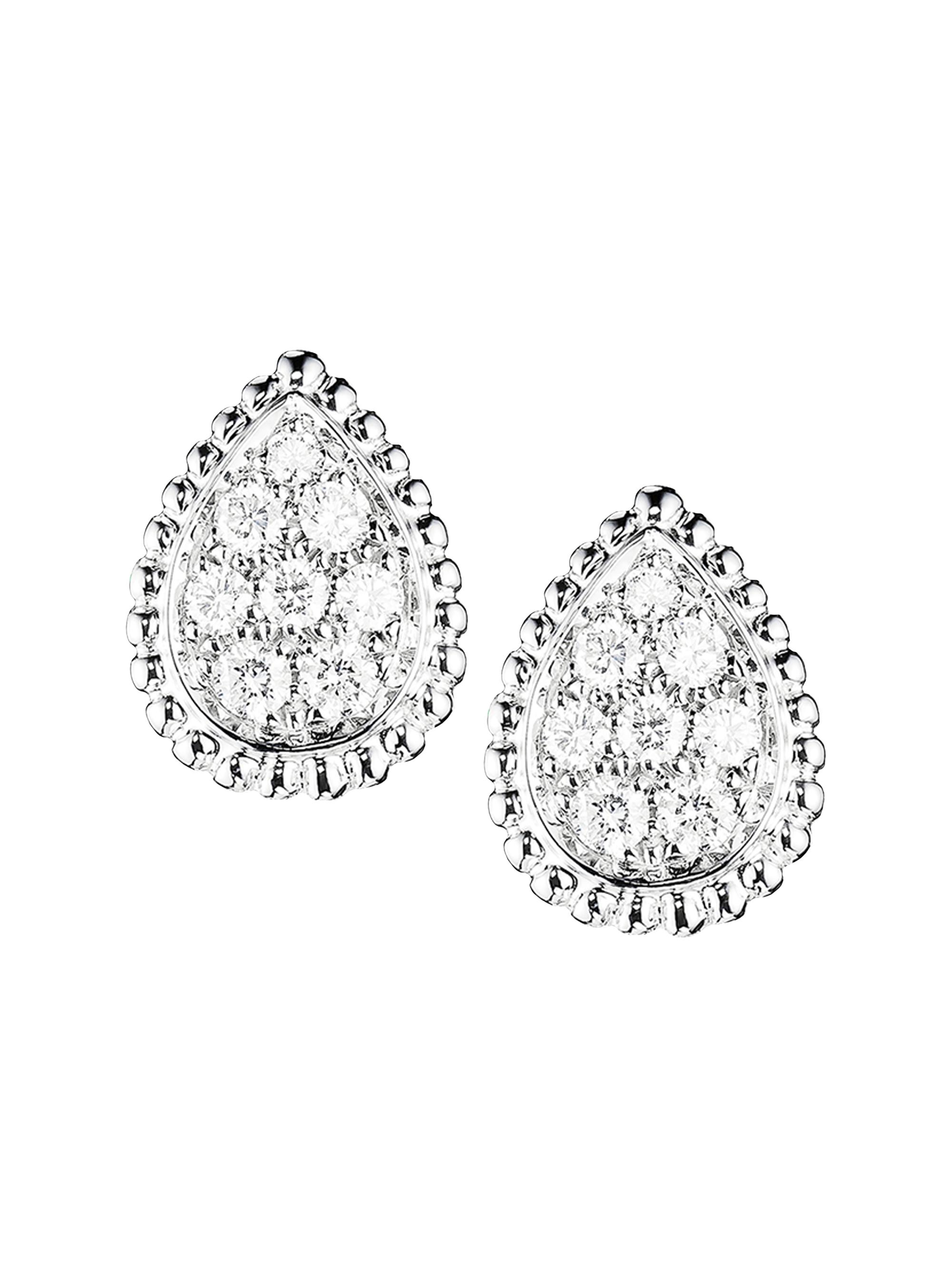 Boucheron Women's Serpent Bohème 18K White Gold & Diamond Stud Earrings - White Gold