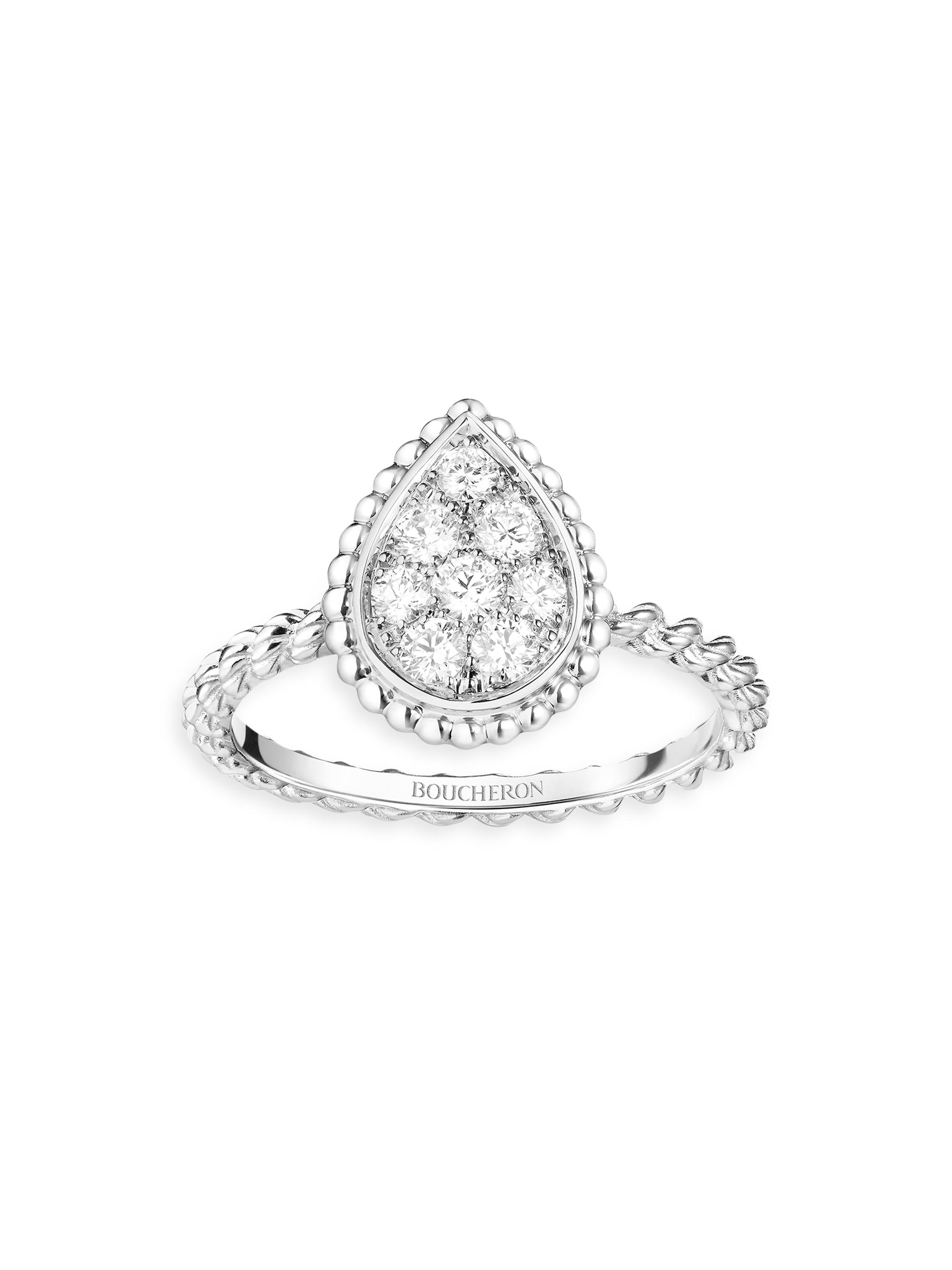 Boucheron Women's Serpent Bohème 18K White Gold & 0.32 TCW Diamond Small Ring - White Gold