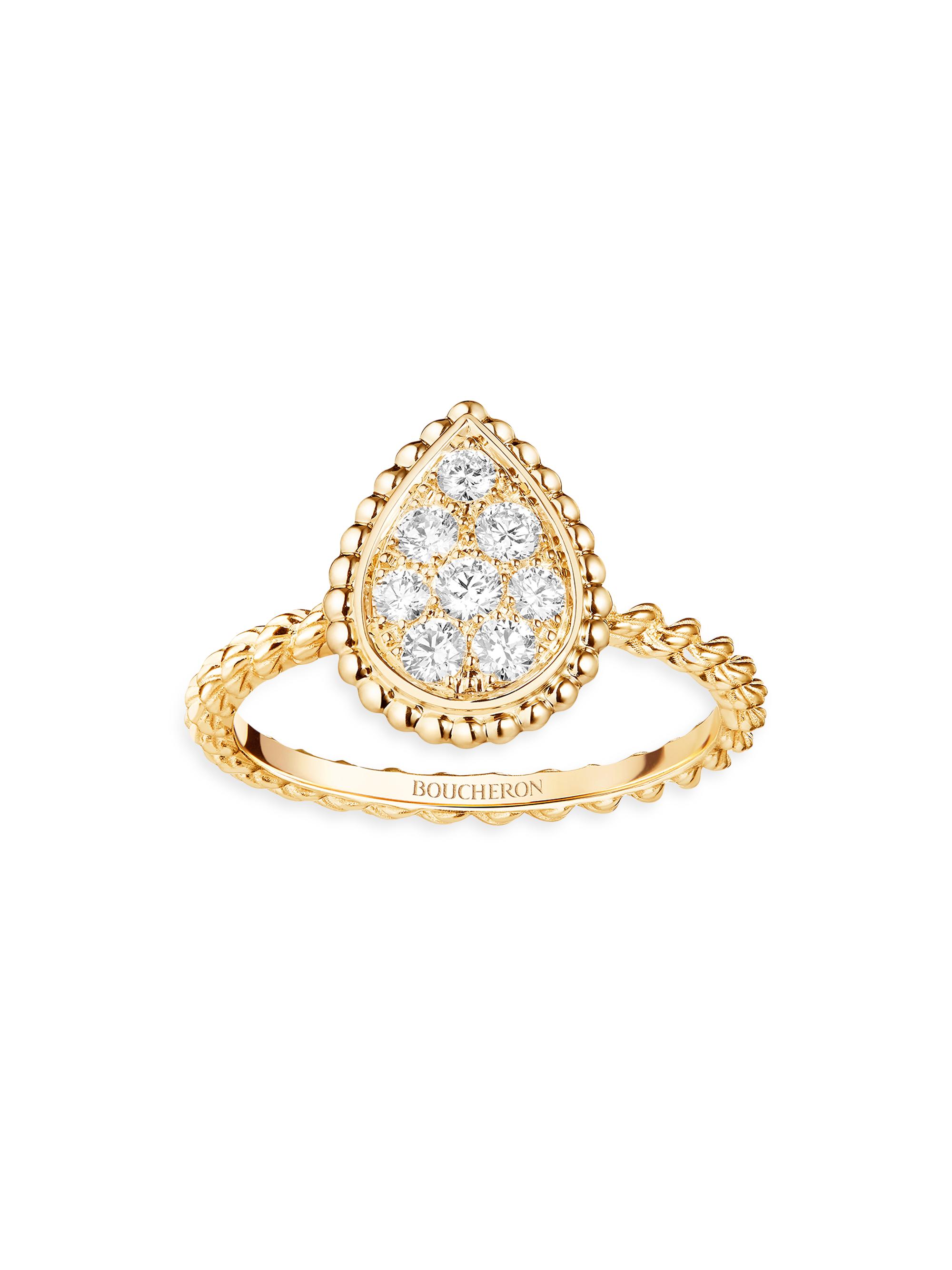 Boucheron Women's Serpent Bohème 18K Yellow Gold & 0.32 TCW Diamond Small Ring - Yellow Gold