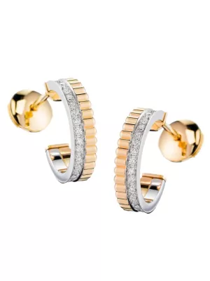 Sun Hoop 18kt amp; Diamond Mono Earring