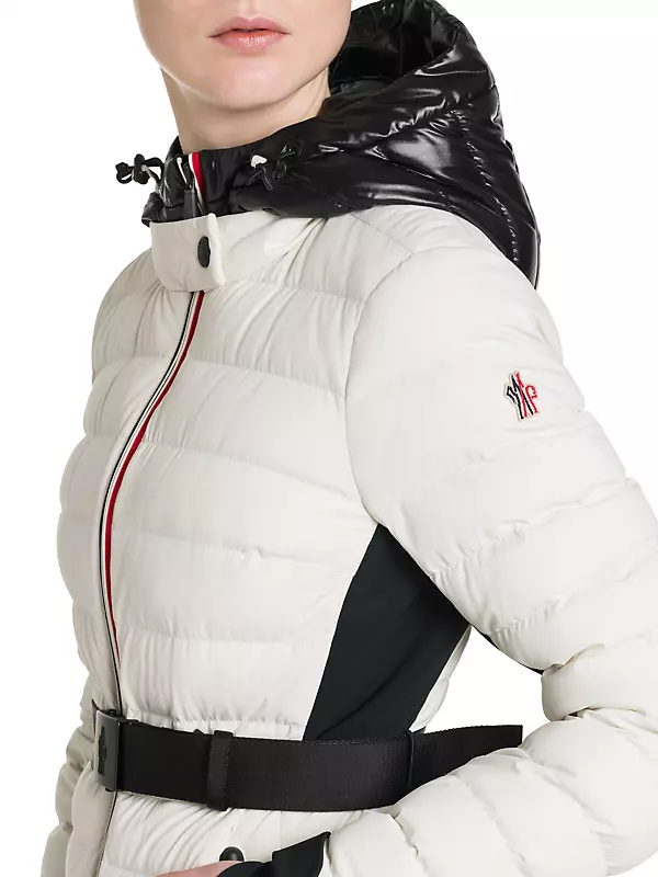 Shop Moncler Grenoble Grenoble Bruche French Flag Belted Puffer Ski Jacket
