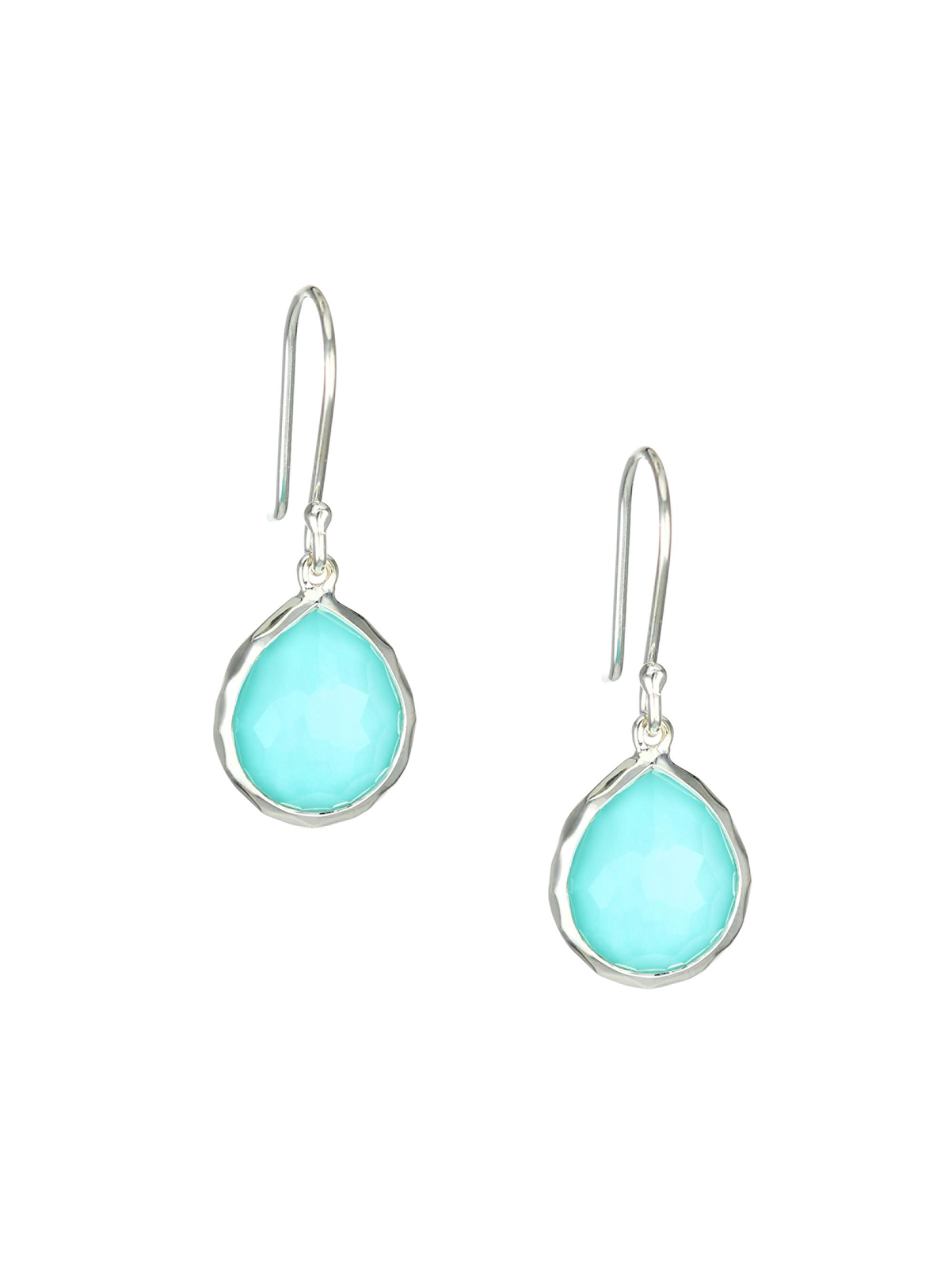 Ippolita Women's Rock Candy Silver Turquoise Doublet & Sterling Silver Mini Teardrop Earrings - Silver