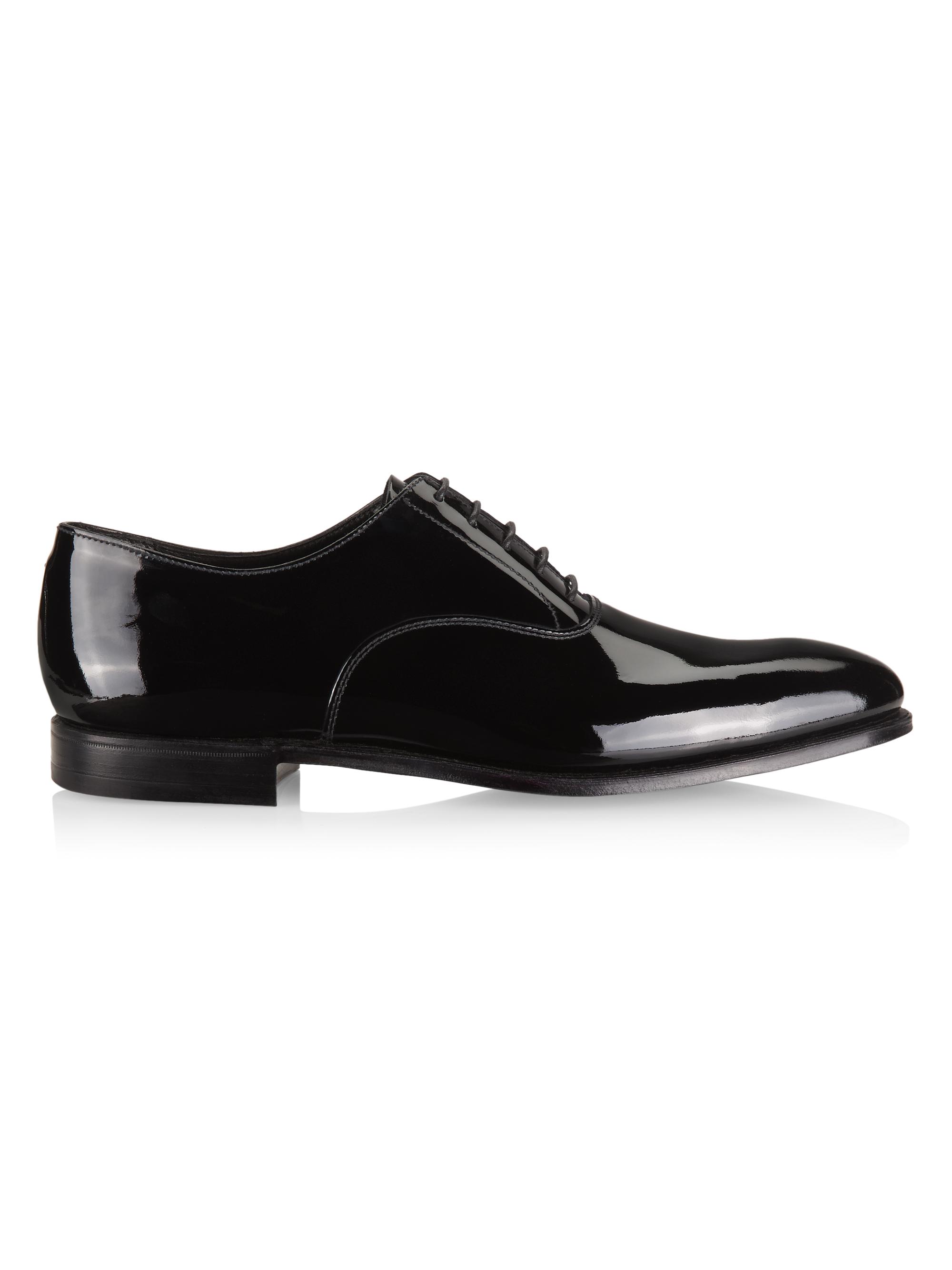 Crockett & Jones Men's Main Overton Patent Leather Oxford Shoes - Black Patent