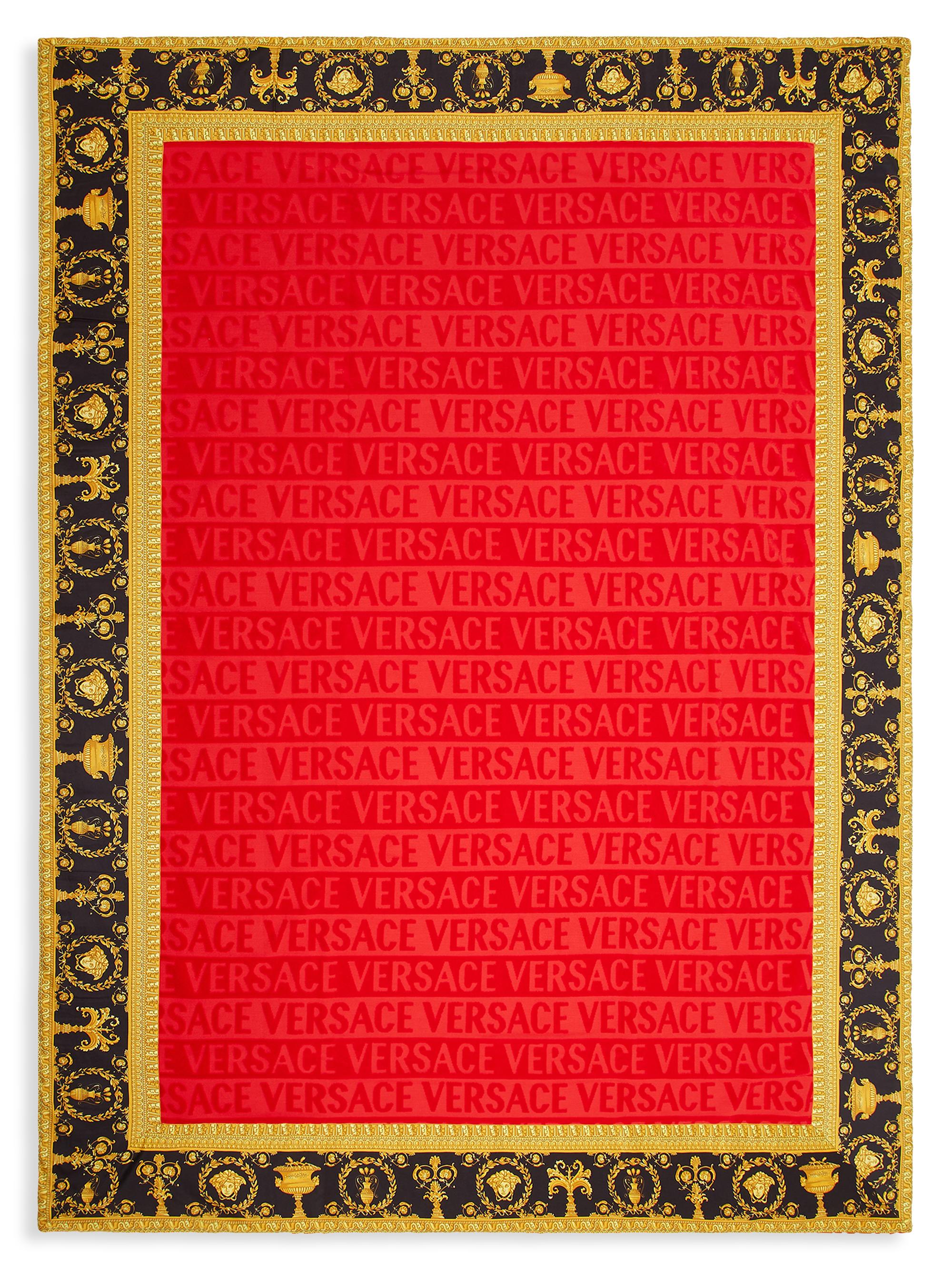 Versace Barocco Beach Towel - Red