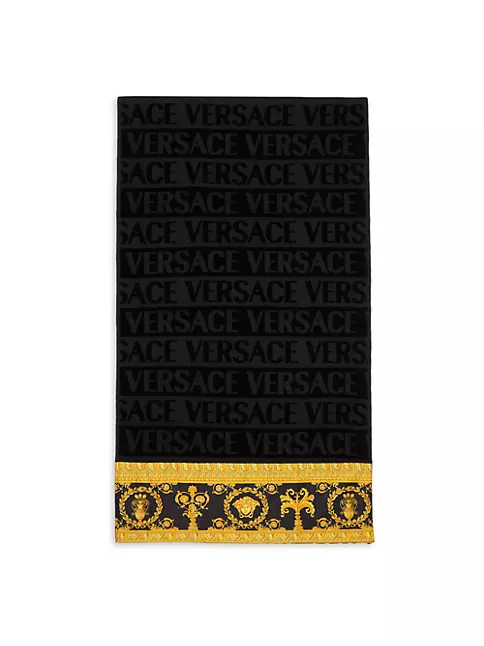 Versace Monogram Cotton Espadrille Loafers