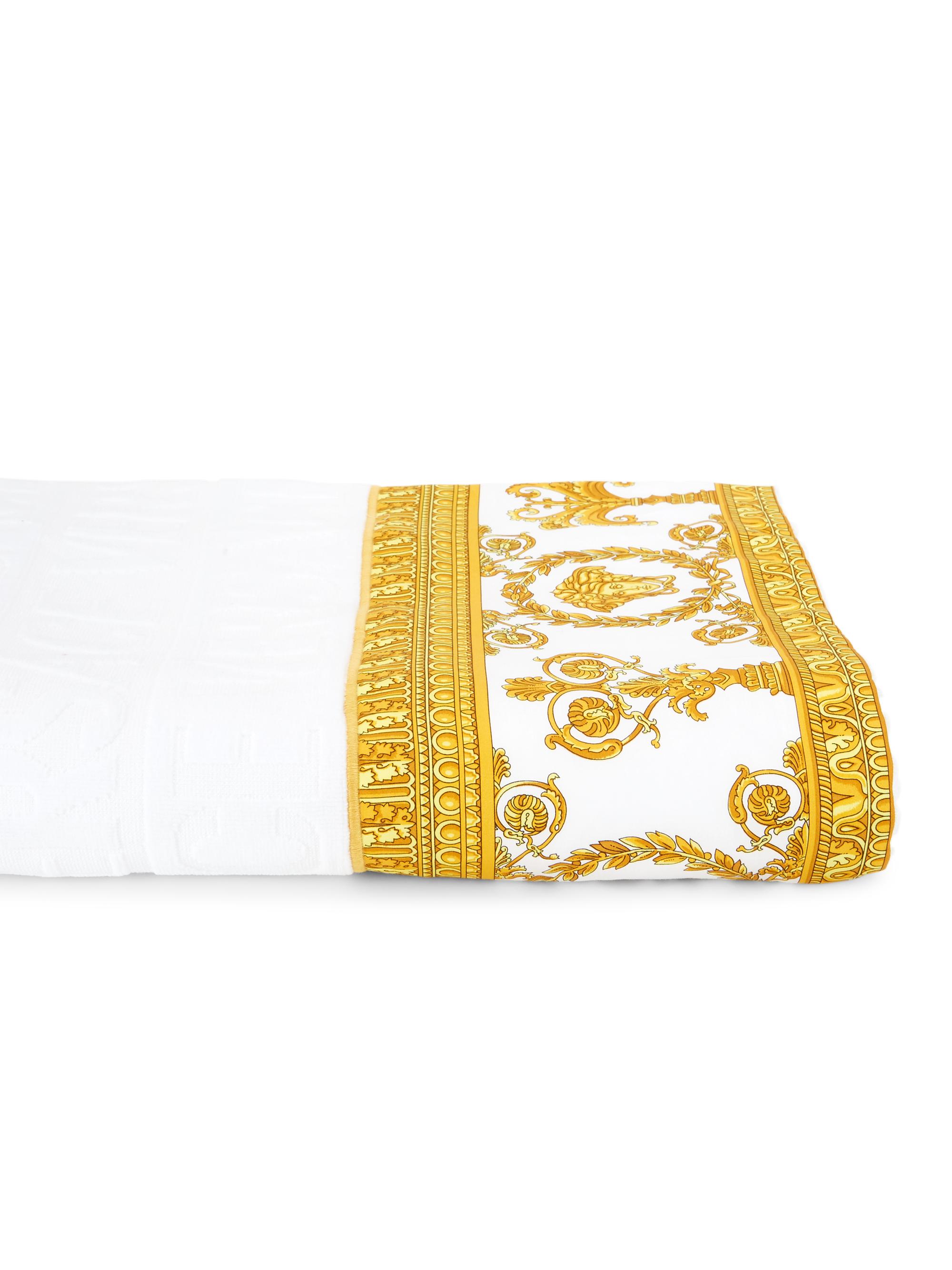 Versace Barocco Cotton Bath Sheet - White