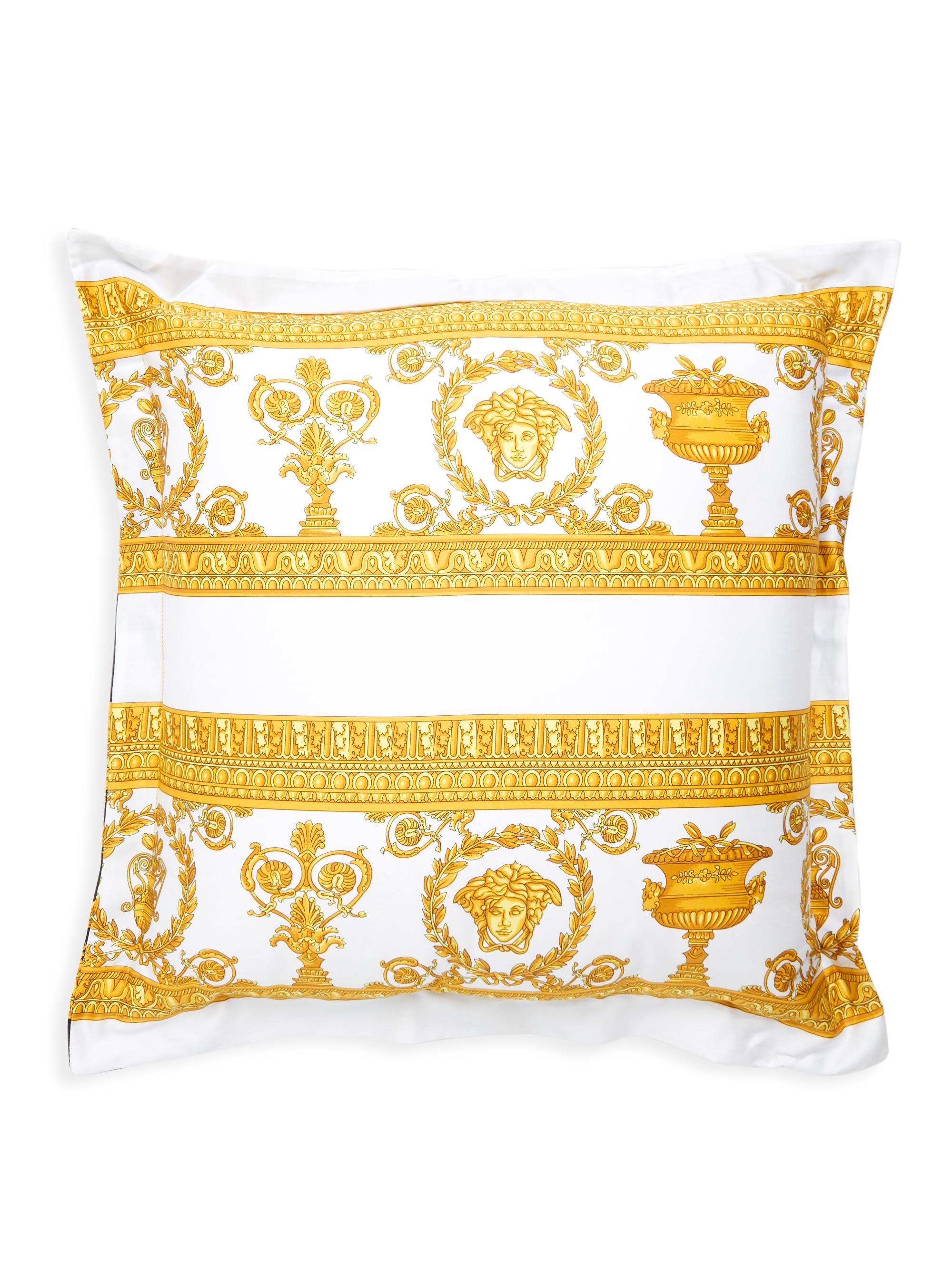 Versace Medusa medallion print cushion - Gold