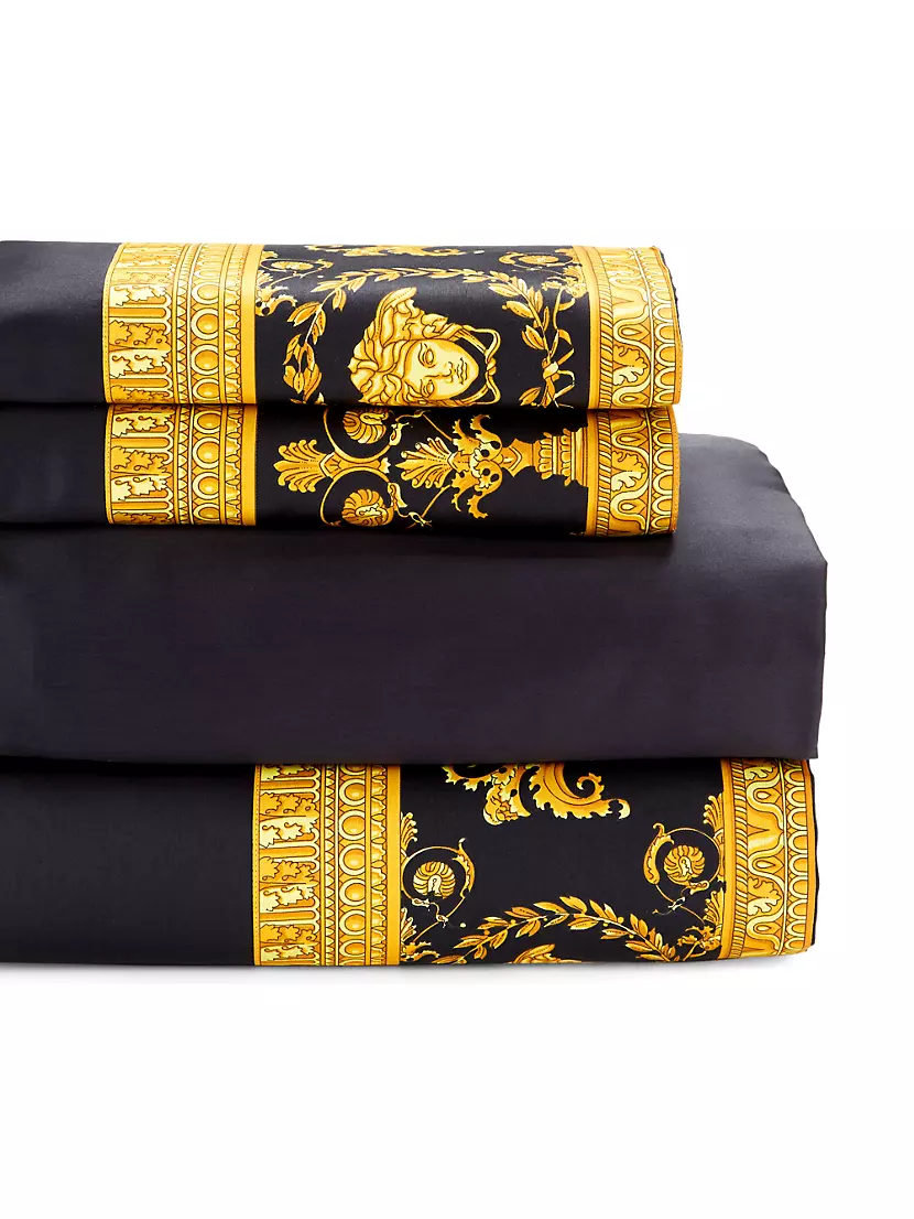 Versace Barocco Cotton 280-Thread Count 4-Piece Sheet Set