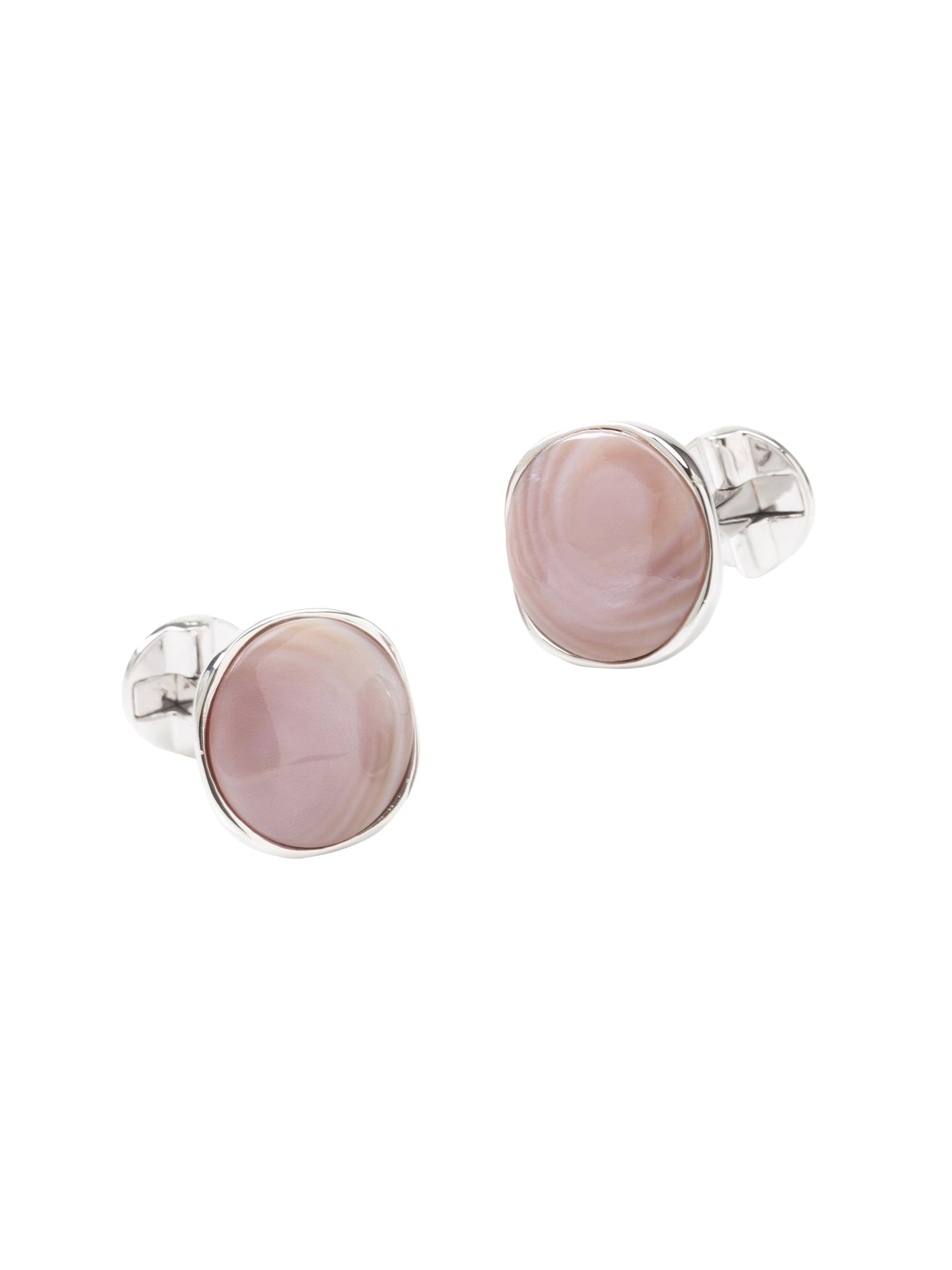 Cufflinks, Inc. Men's Ox & Bull Trading Co. Sterling Silver & Aquamarine Jade Cufflinks - Pink