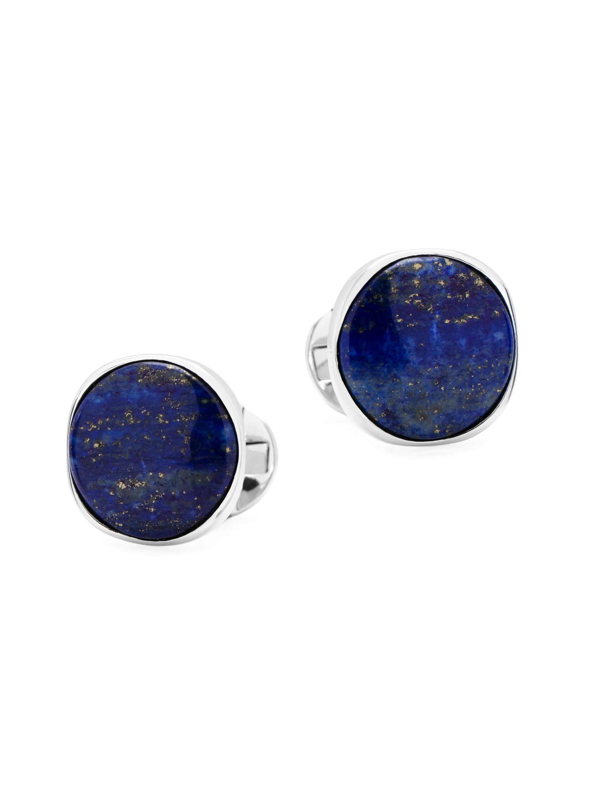 Cufflinks, Inc. Men's Ox & Bull Trading Co. Sterling Silver & Lapis Cufflinks - Blue