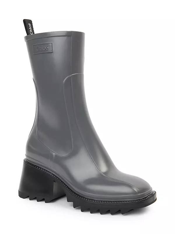 Shop Chloé Betty PVC Lug Sole Rain Boots | Saks Fifth Avenue