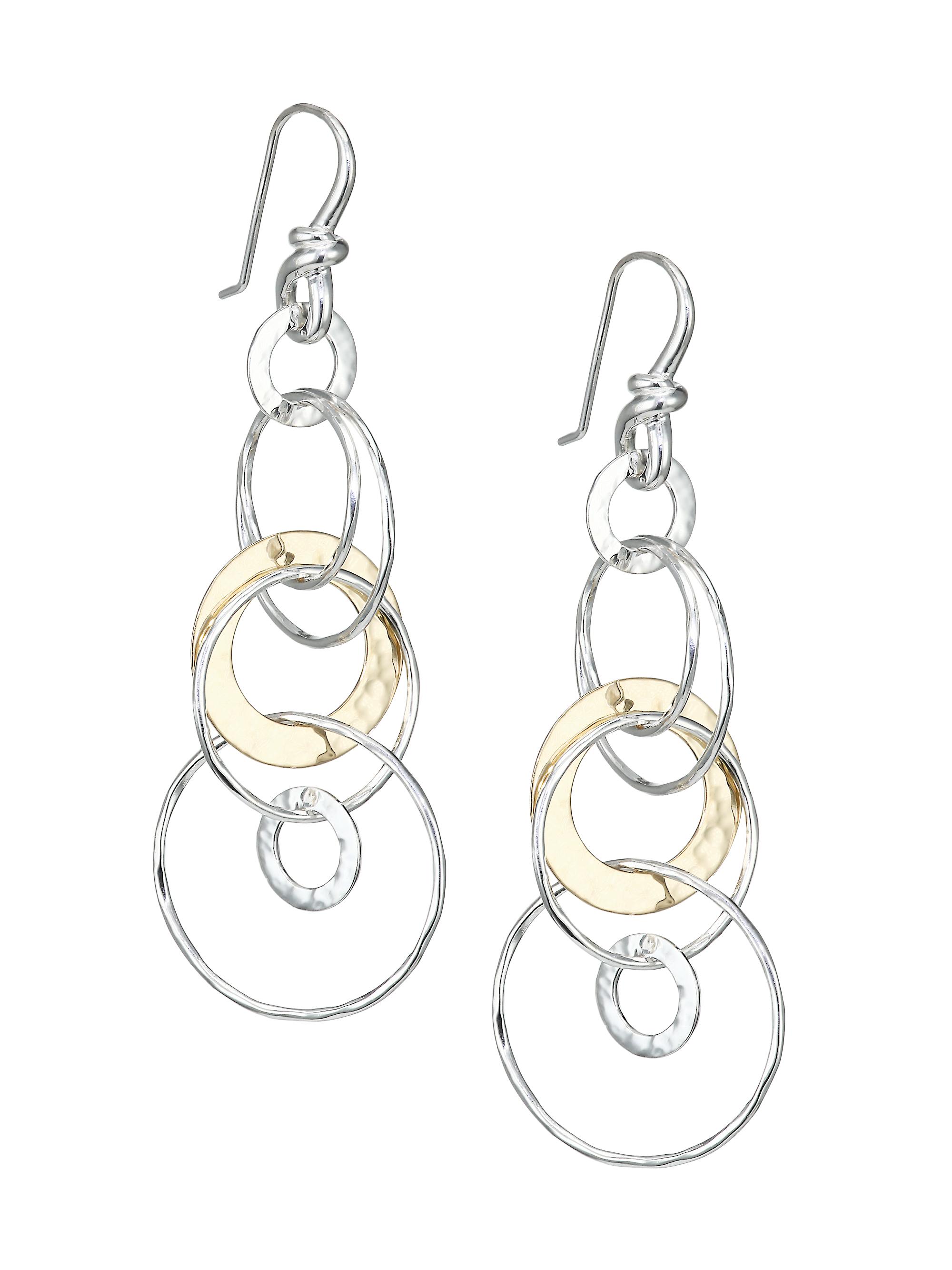 Ippolita Women's Classico Chimera Two-Tone Hammered Jet Set Earrings - Silver