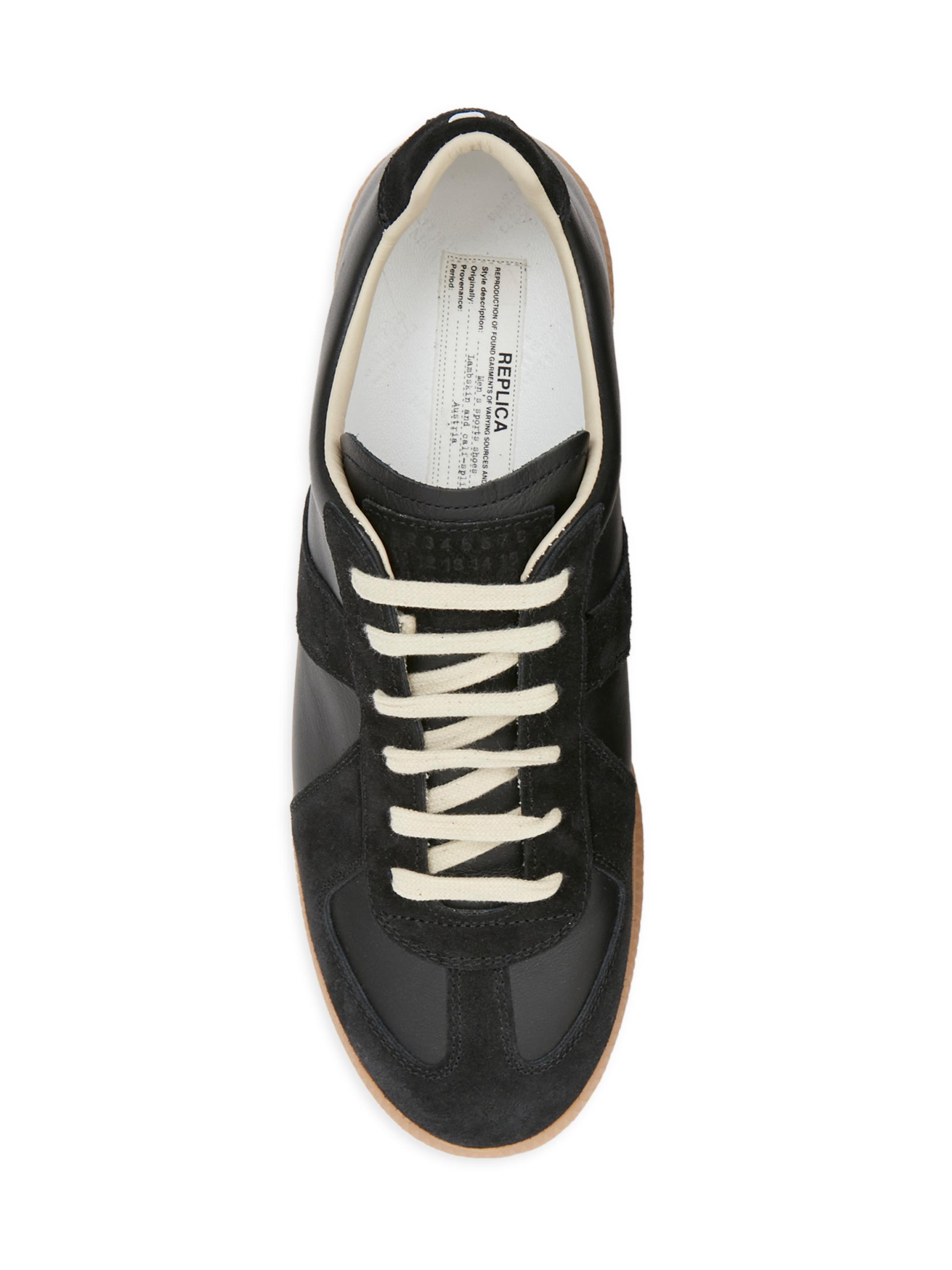 Maison Margiela Replica Leather & Suede Sneakers | Saks Fifth Avenue