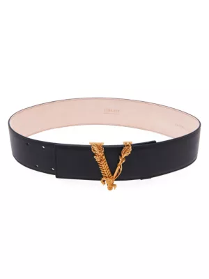 White Versace Belt