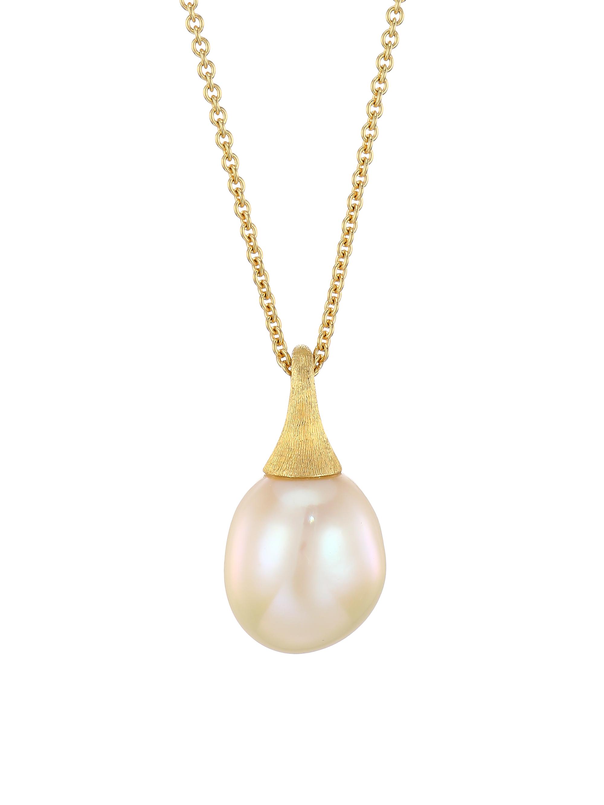 Marco Bicego Women's Africa 18K Yellow Gold & Cultured Freshwater Pearl Pendant Necklace - Yellow Gold