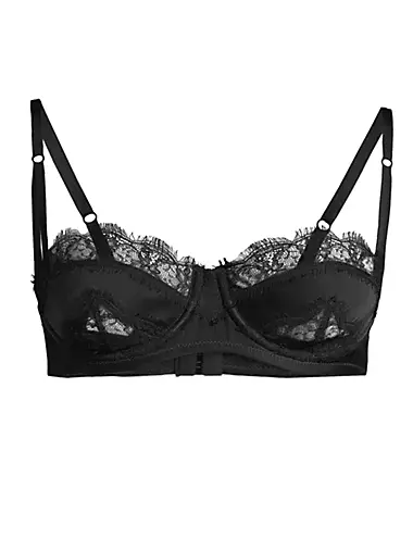 KIKI DE MONTPARNASSE Crocheted lace and mesh underwired soft-cup