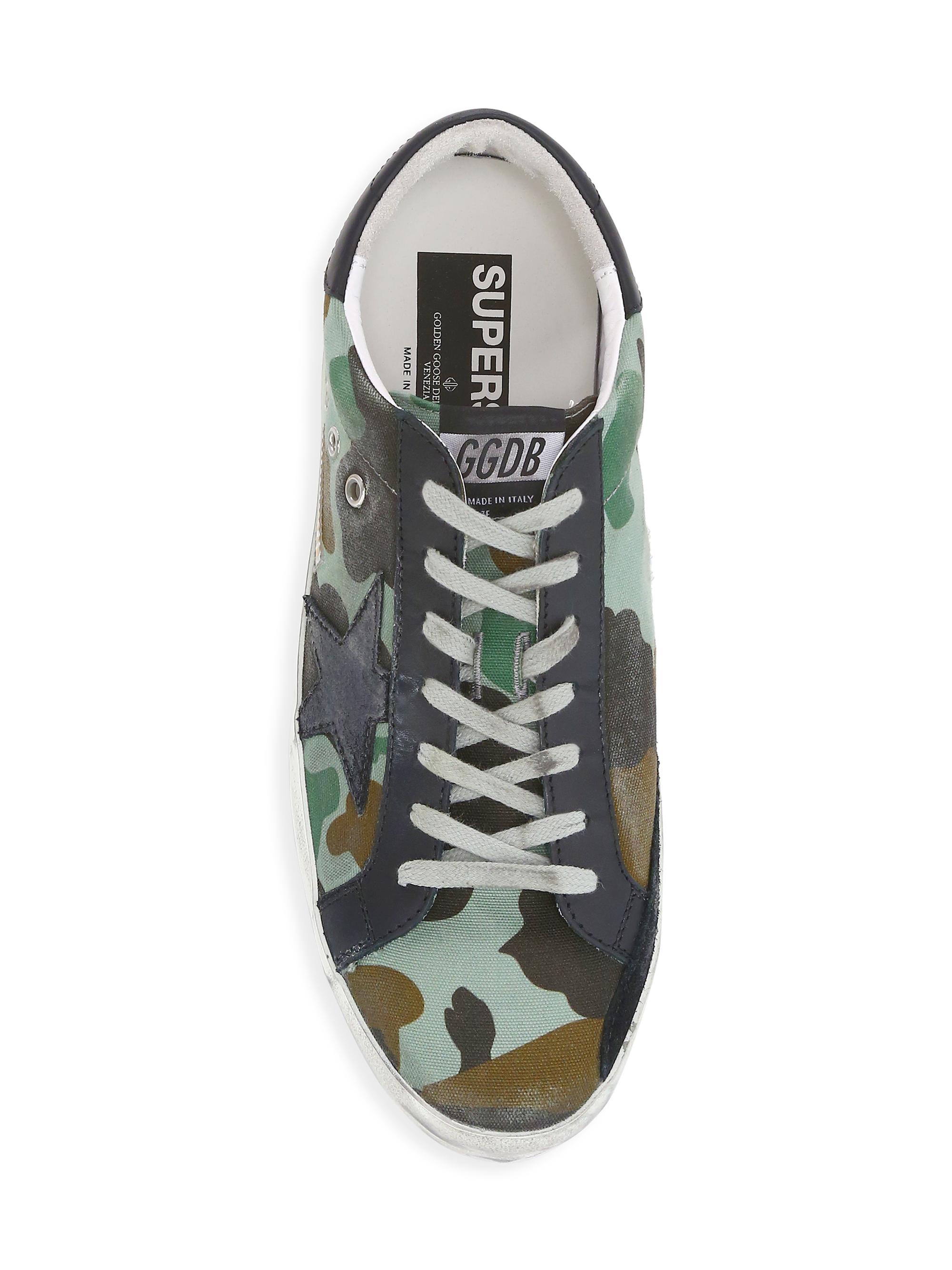 Golden Goose Men's Superstar Camouflage Low-Top Sneakers Saks