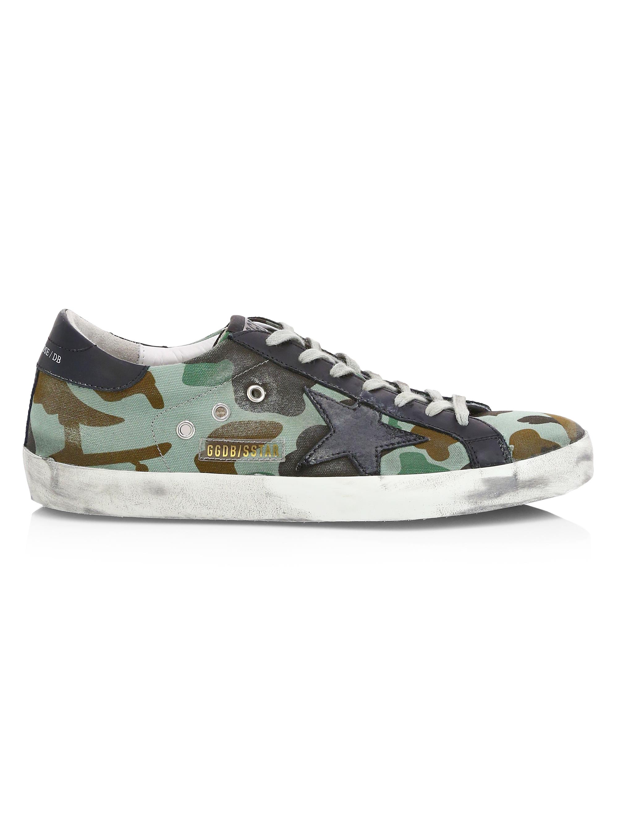 Golden Goose Men's Superstar Camouflage Low-Top Sneakers