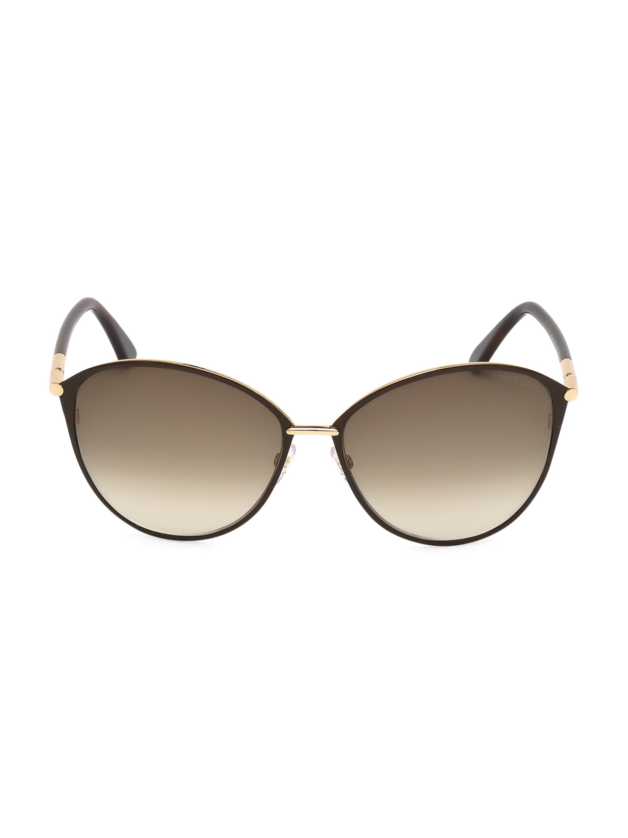 TOM FORD Whitney 64MM Oversized Oval Sunglasses | Saks Fifth