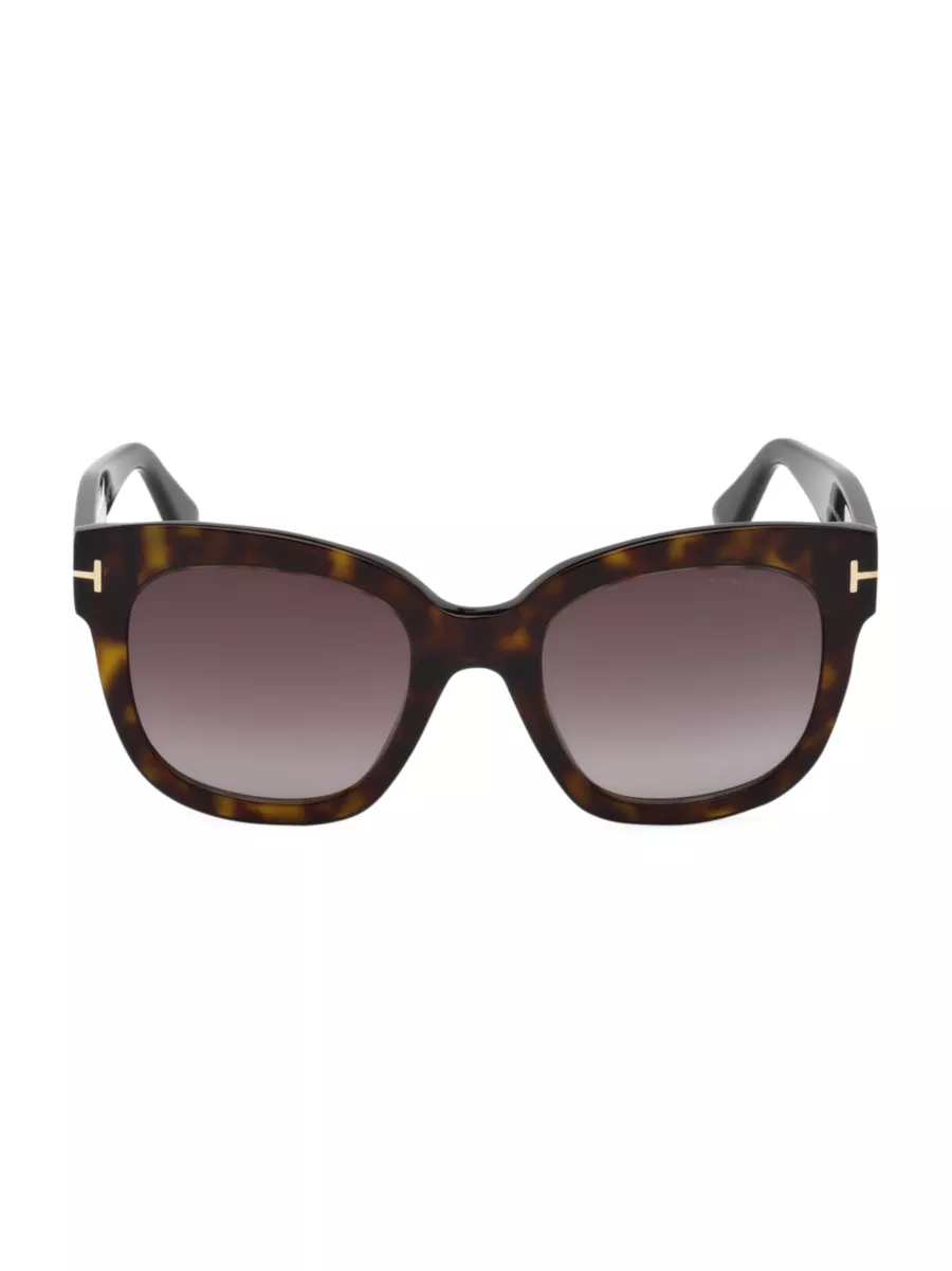 Shop TOM FORD Beatrix 52MM Polarized Lens Square Sunglasses