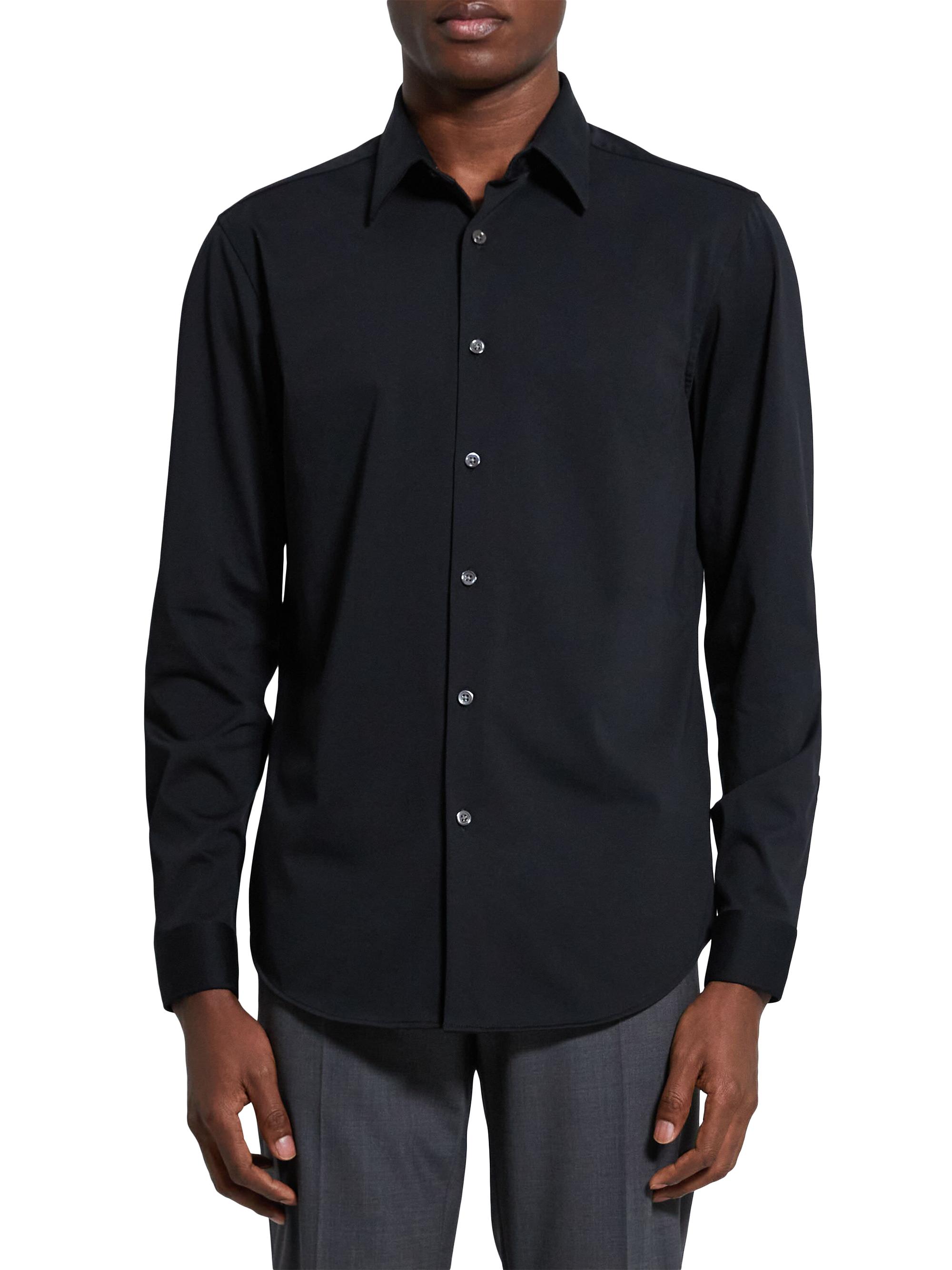 Theory Sylvain Structure Knit Shirt | Saks Fifth Avenue