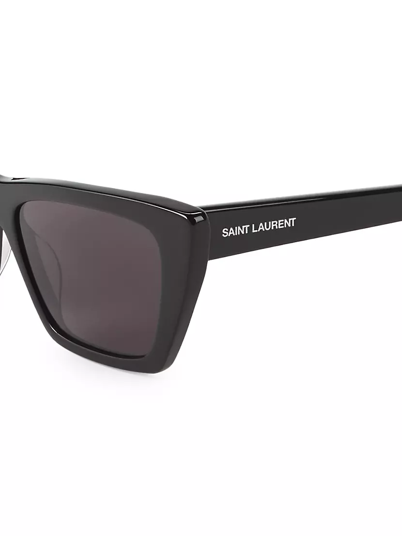 SAINT LAURENT Uku cat-eye gunmetal-tone sunglasses