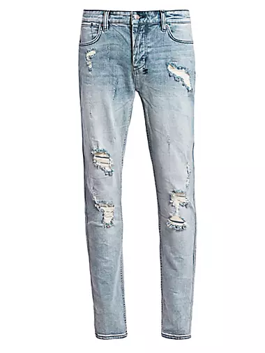 Jeans For Men Mens Skinny Stretch Denim Pants Distressed Ripped Freyed Slim  Fit Jeans Trousers