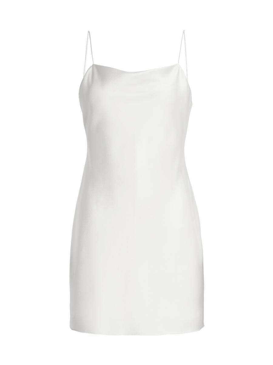 ALICE + OLIVIA Women's Harmony Mini Slip Dress - Off White - Size 12