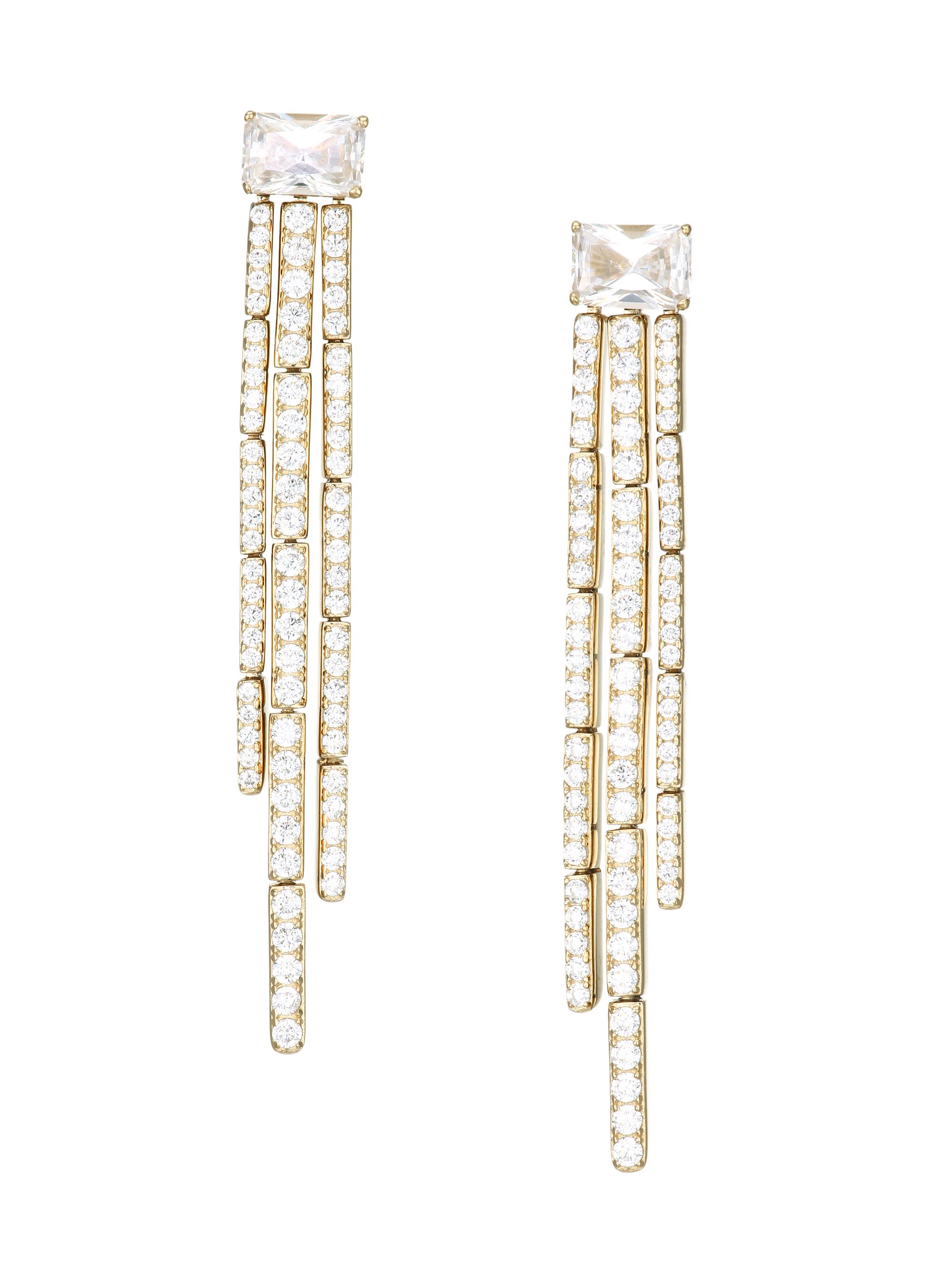 Adriana Orsini Women's Tivoli Goldplated Sterling Silver & Cubic Zirconia Fringe Earrings - Gold