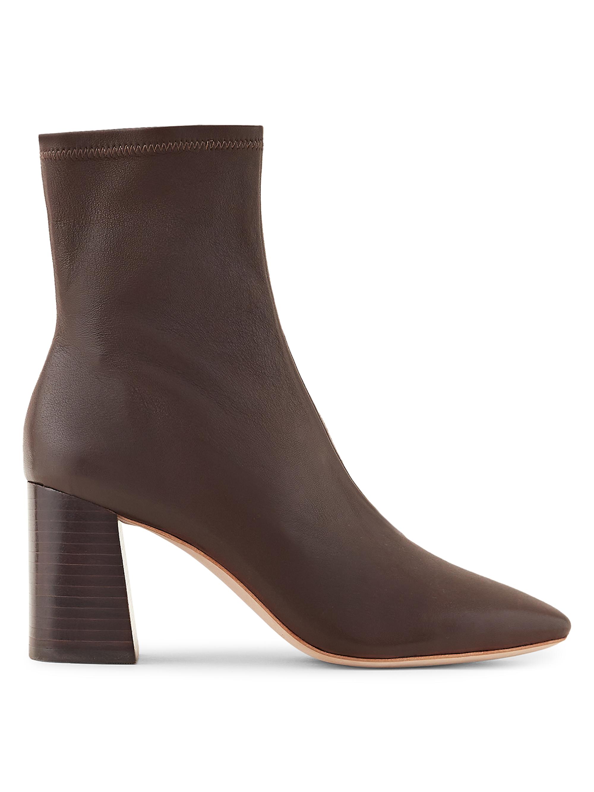 Loeffler Randall Women's Elise Leather Ankle Boots - Chocolate