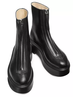 最大80％オフ！ smooth Row The 靴 leather boots zipped 靴 - bestcheerstone.com