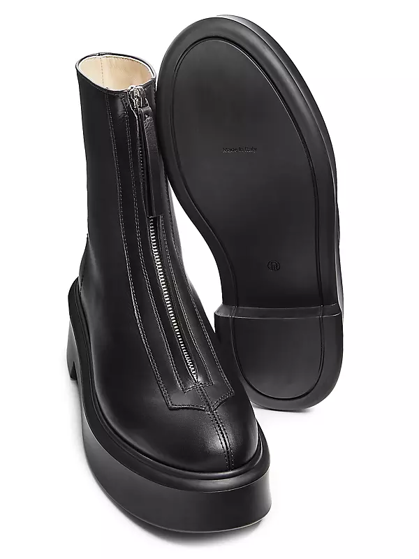 Shop The Row Zippered Platform Leather Combat Boots | Saks Shop The Row Zippered Platform Leather Combat Boots | Saks