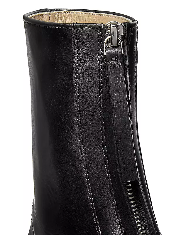 Shop The Row Zippered Platform Leather Combat Boots | Saks Fifth