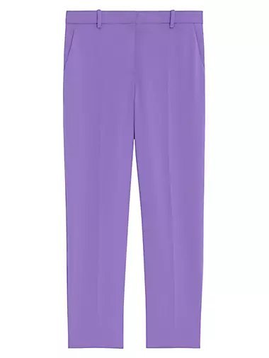 Crepe Cropped Tailered Trousers