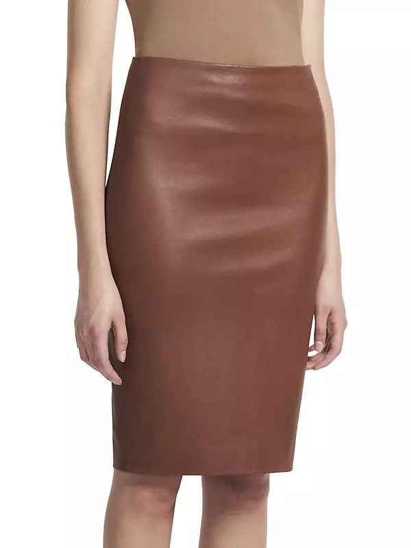 Skinny Leather Pencil Skirt