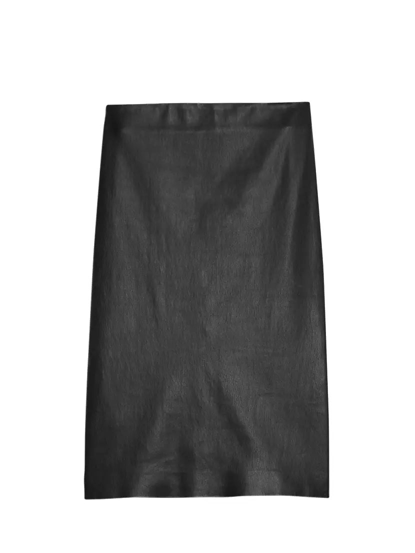 Theory Skinny Leather Pencil Skirt