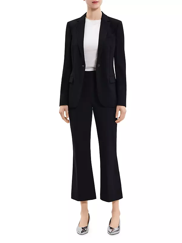 Shop Theory Staple Classic Crepe Single-Button Blazer | Saks Shop Theory Staple Classic Crepe Single-Button Blazer | Saks