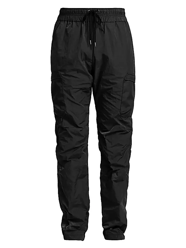 Black Cool Nylon Cargo Pant