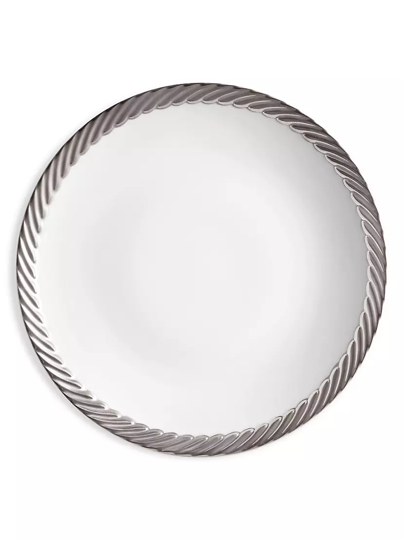 LObjet Corde Platinum-Plated Trim Porcelain Bread & Butter Plate
