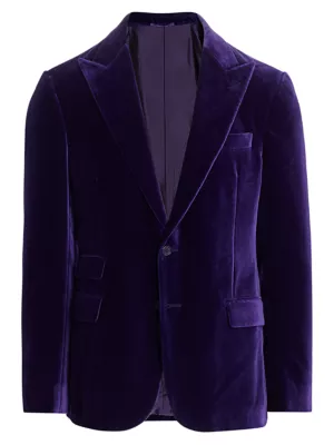 Cotton velvet suit jacket