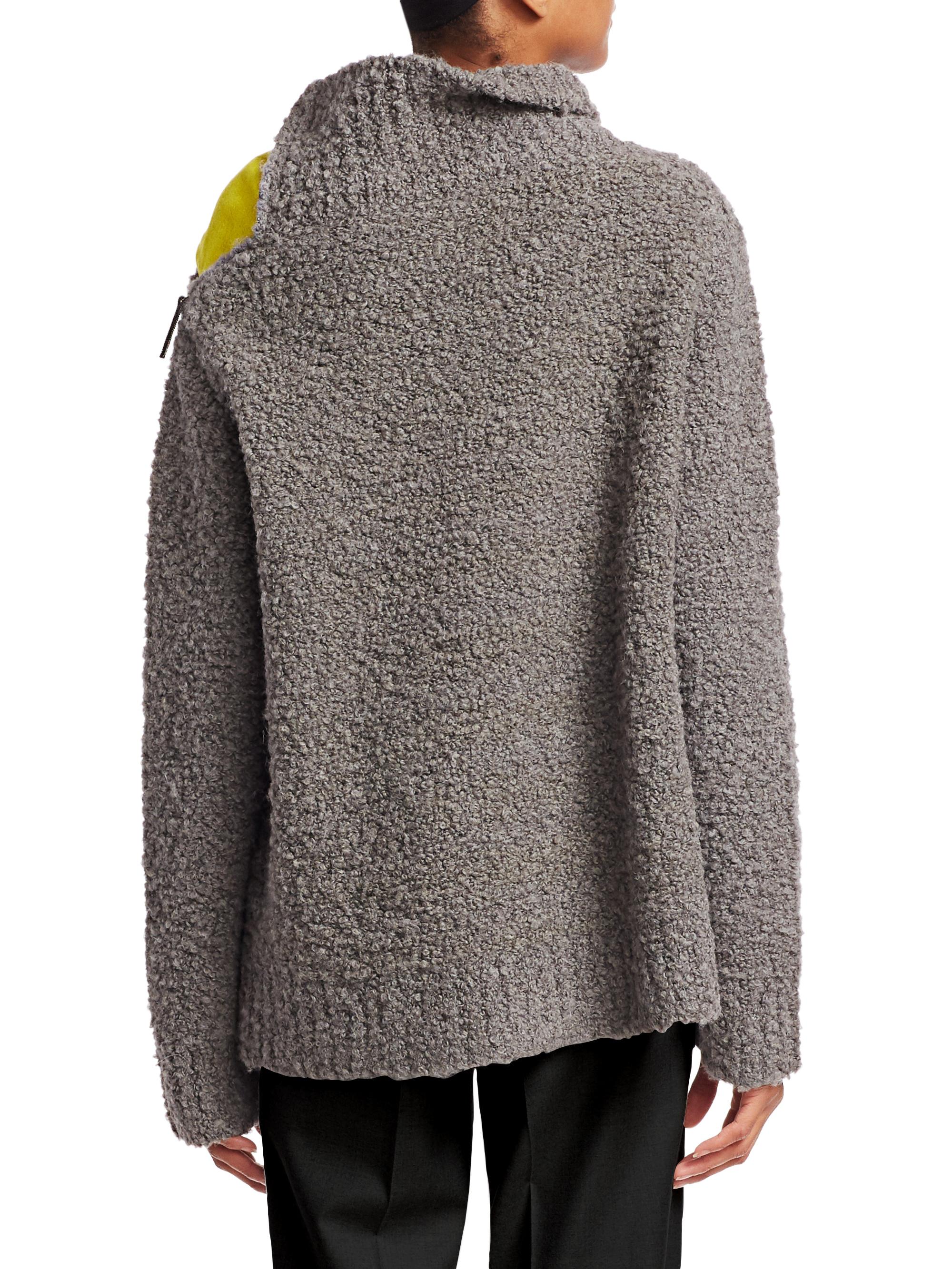 Fabiana Filippi Zip Detail Bouclé Turtleneck Sweater | Saks Fifth