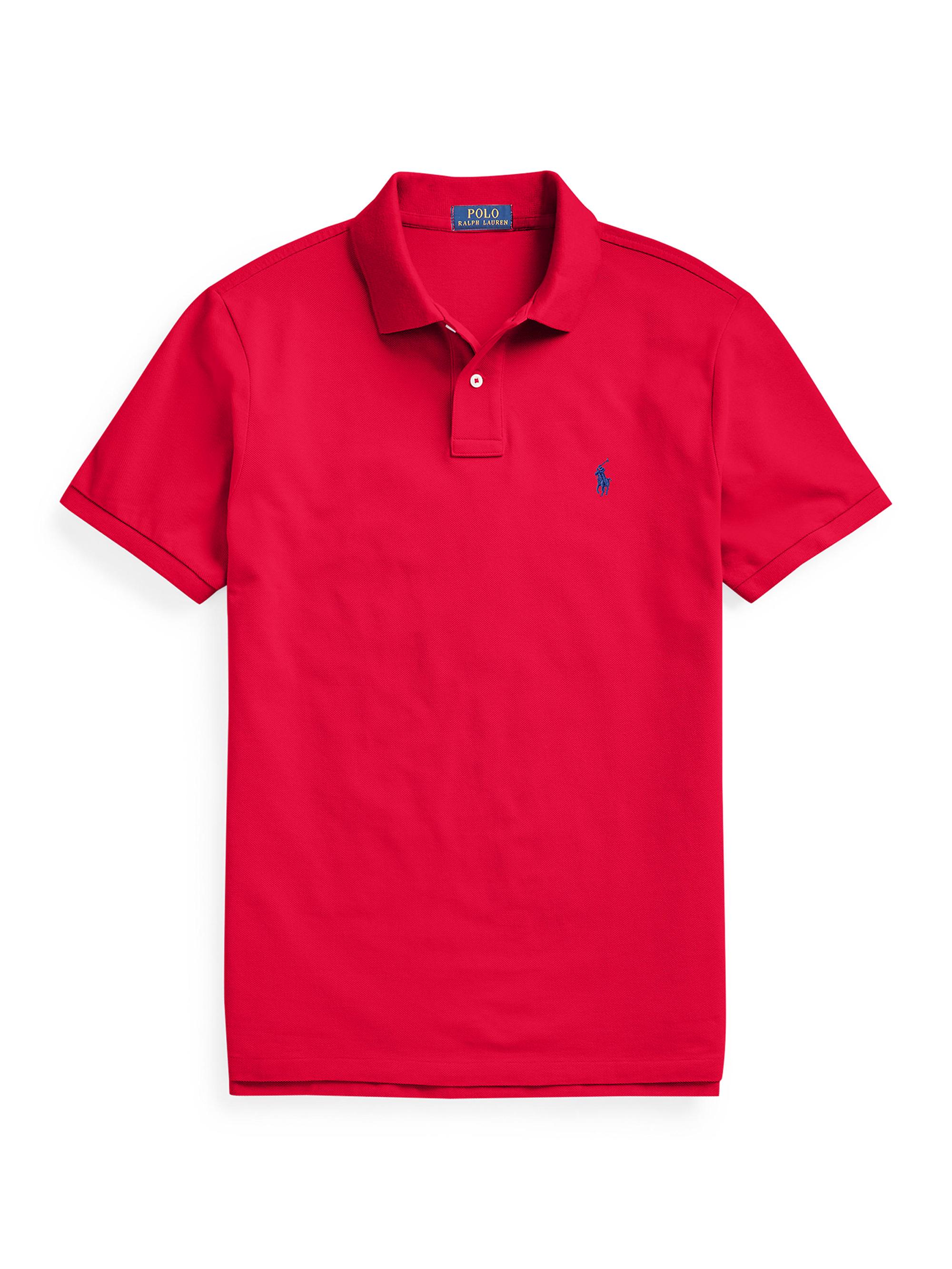 Polo Ralph Lauren Men's Cotton Mesh Classic-Fit Polo Shirt - Red