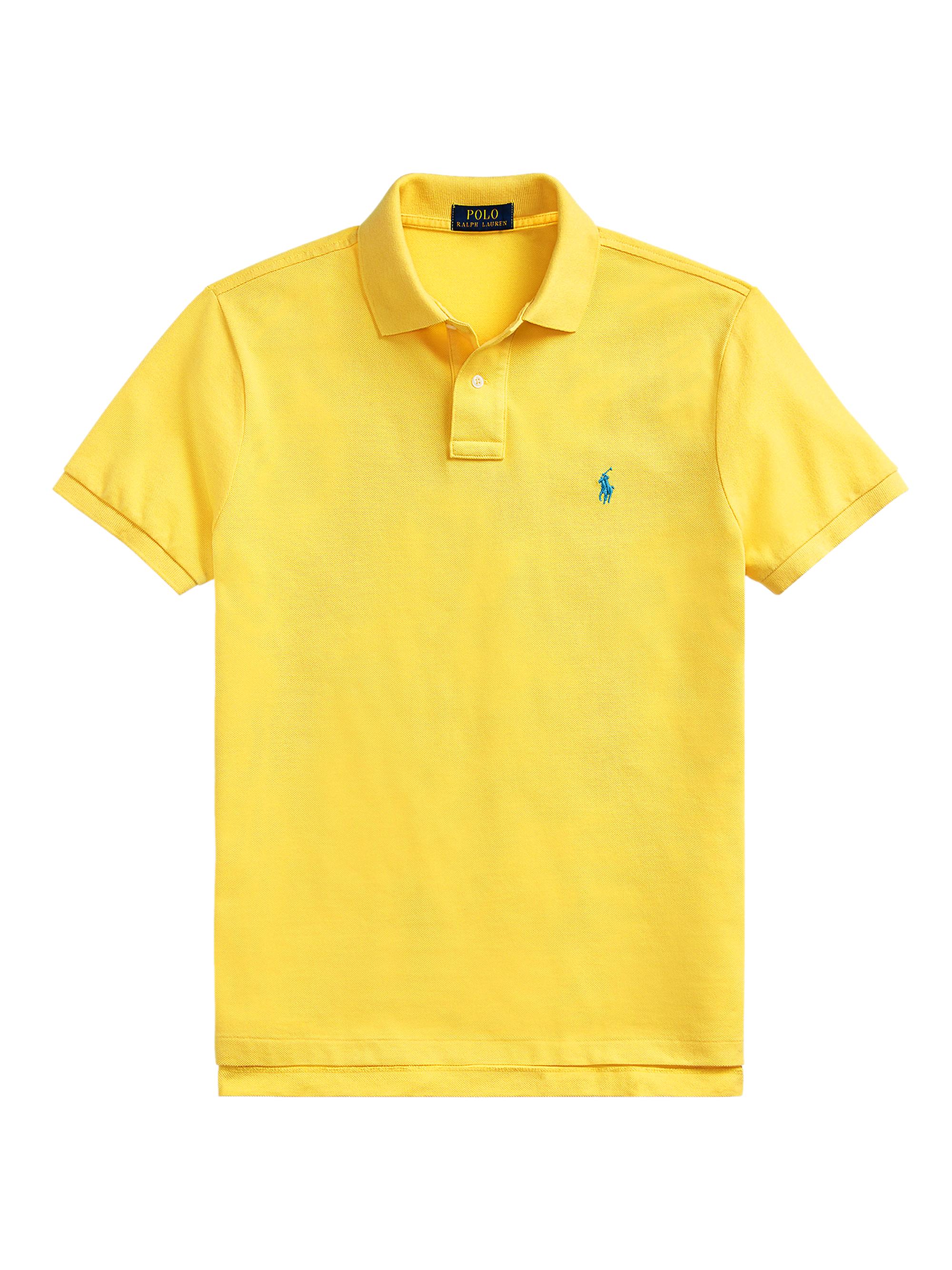 Polo Ralph Lauren Men's Cotton Mesh Classic-Fit Polo Shirt - Yellow
