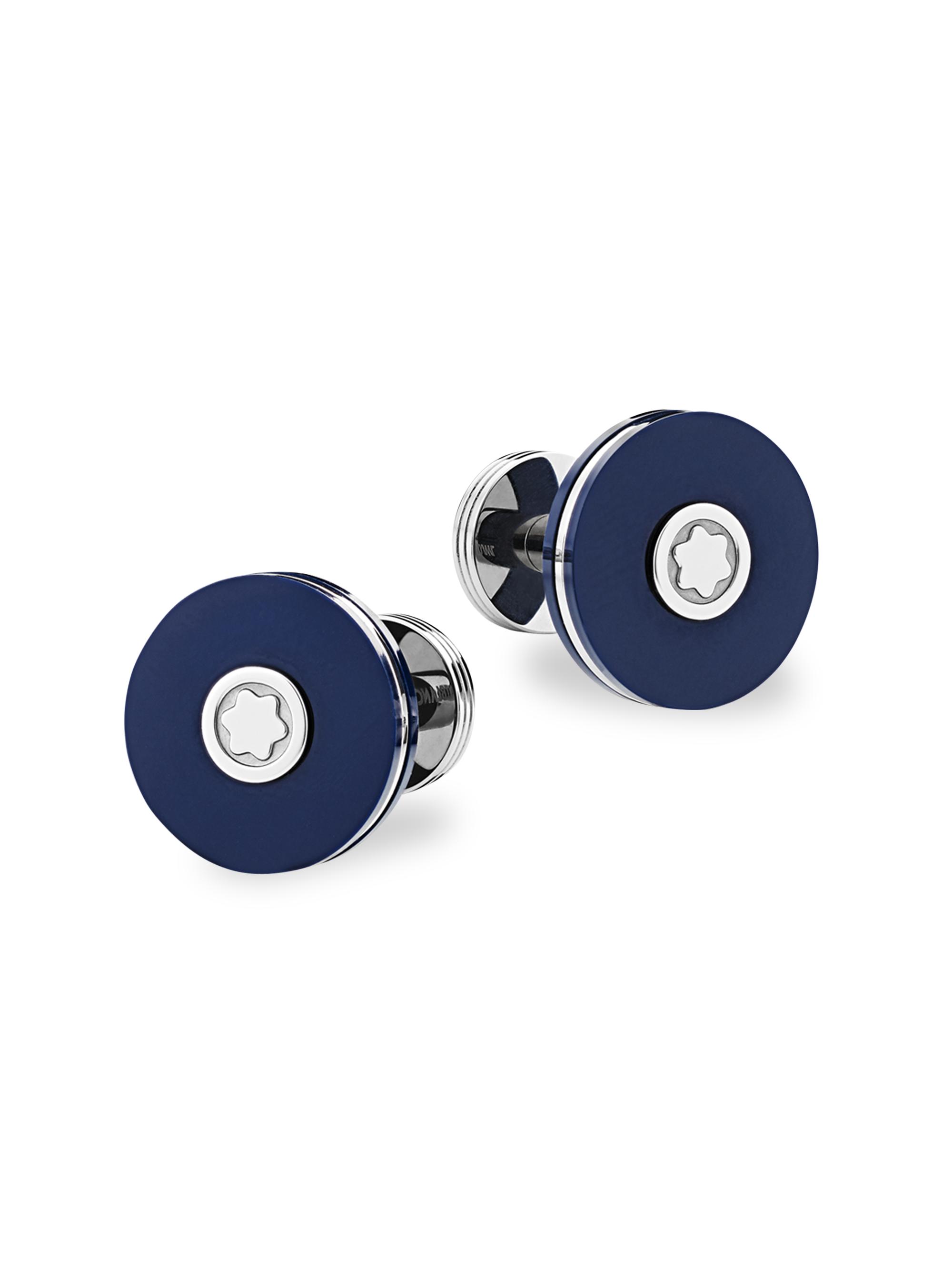 Montblanc Men's PIX Blue Cufflinks - Blue
