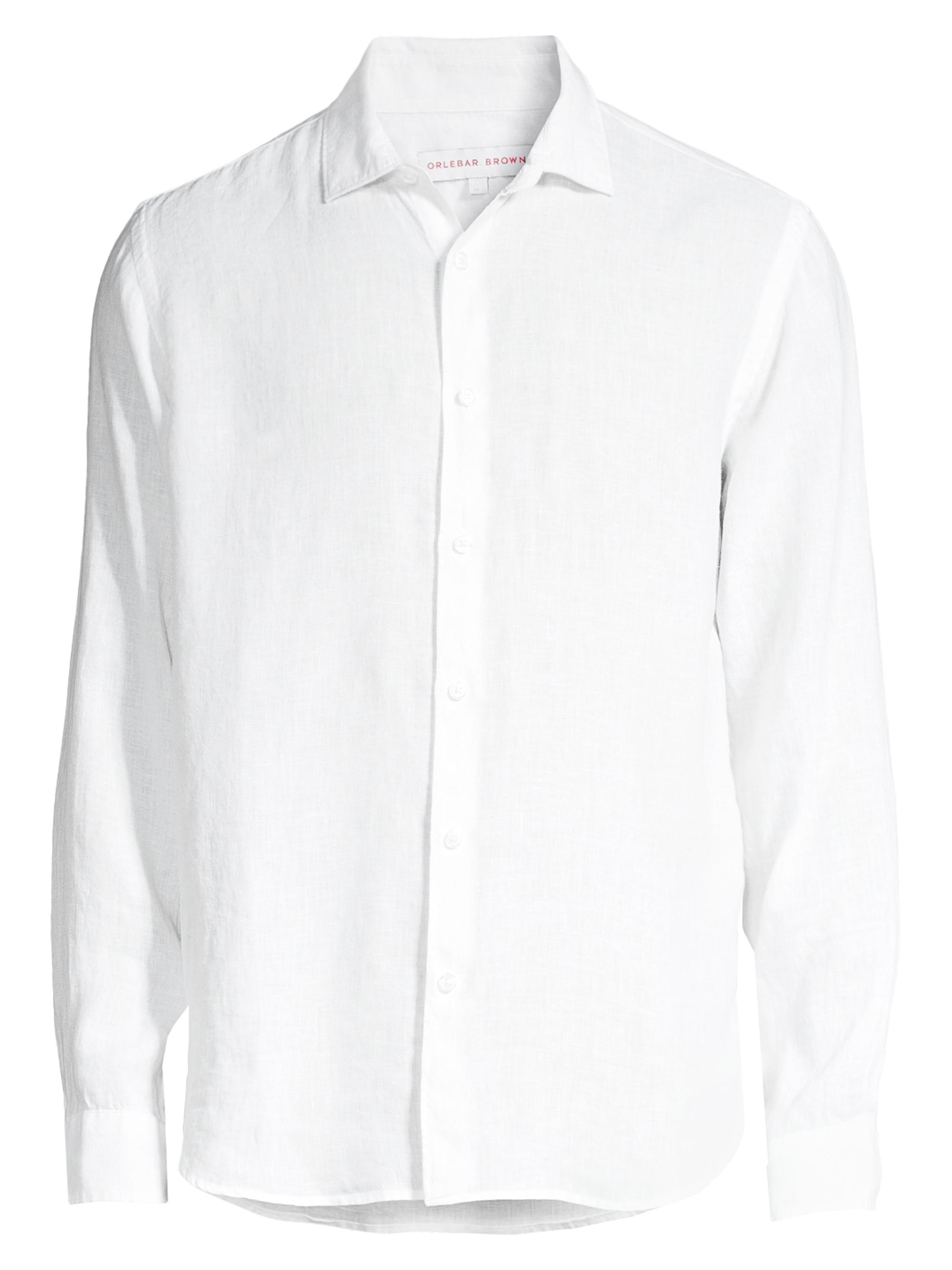 Orlebar Brown Men's Giles Linen Shirt - White